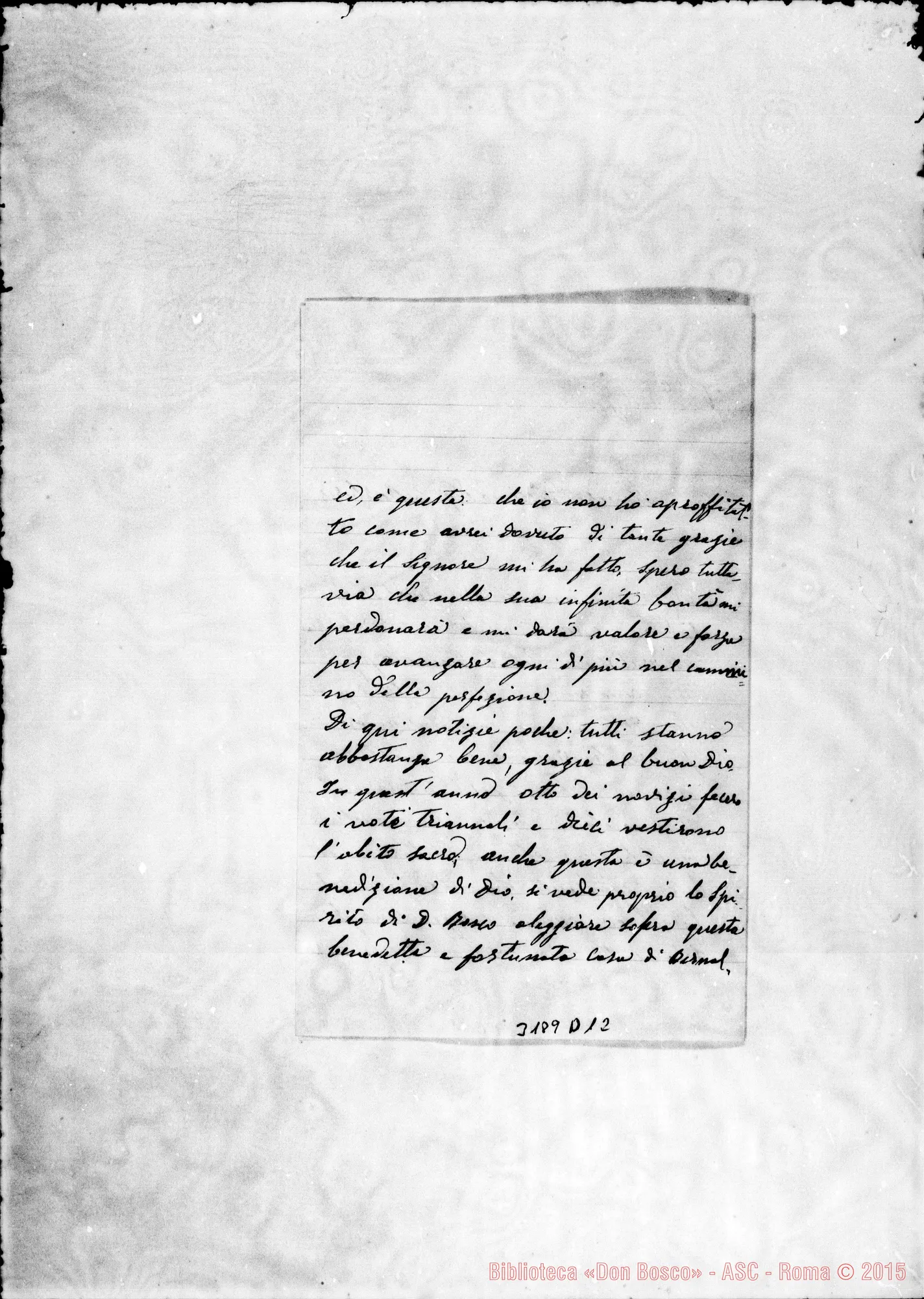 Fotogramma D 12 — Don Ernesto Giuliani-Don Barberis. Bernal, 22-02-1899