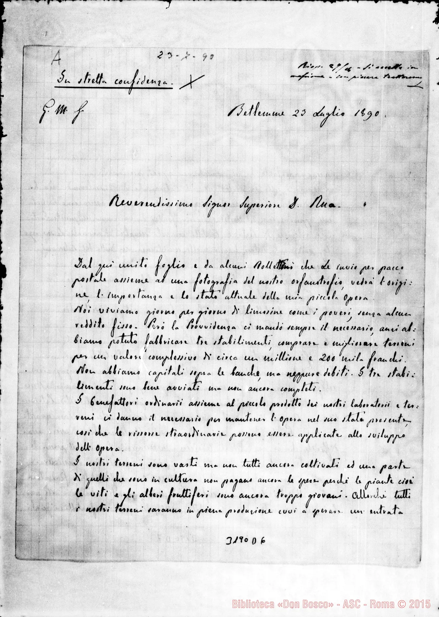 Fotogramma D 6 — Don Belloni-Don Rua. Betlemme, 23-07-1890