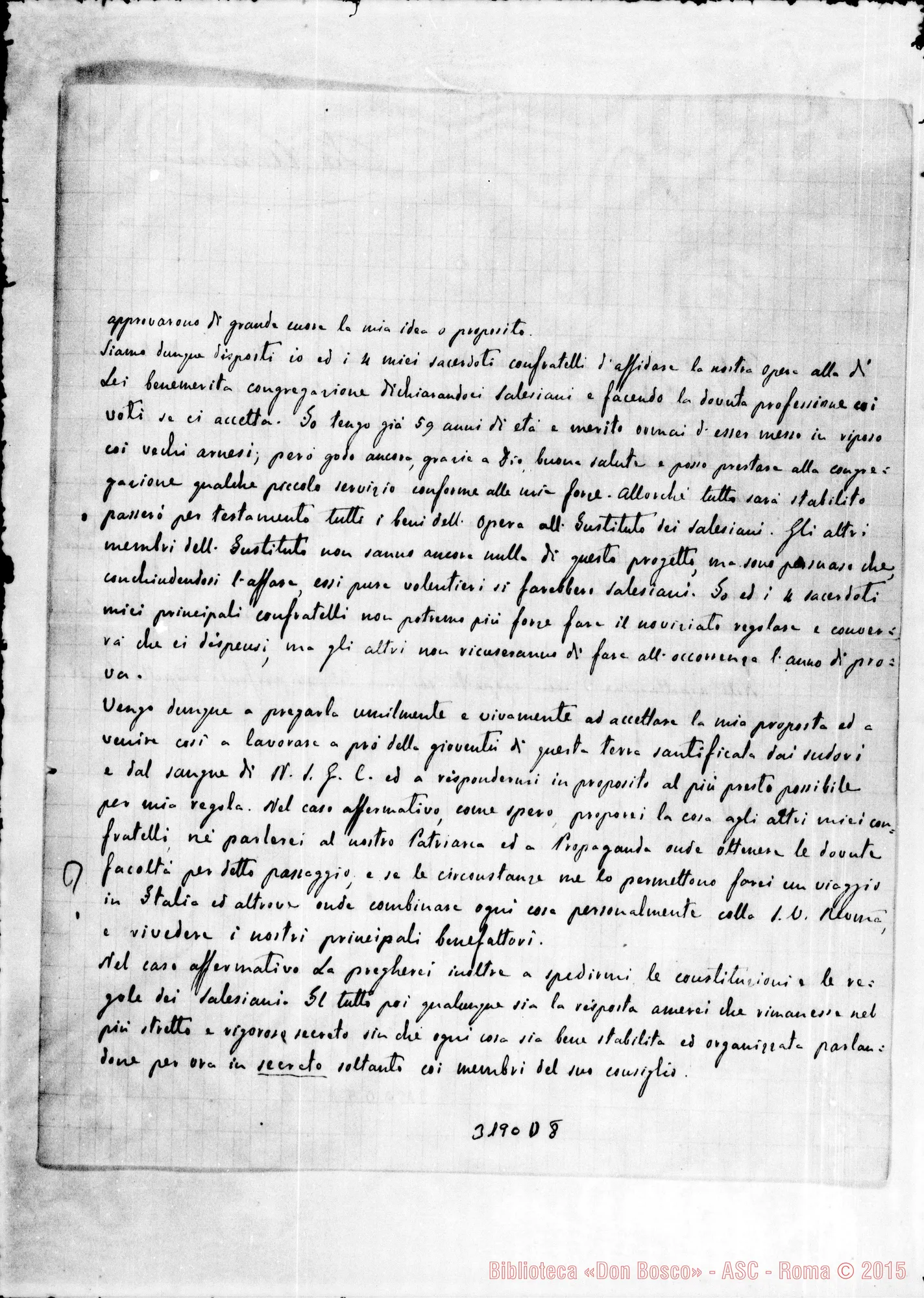 Fotogramma D 8 — Don Belloni-Don Rua. Betlemme, 23-07-1890