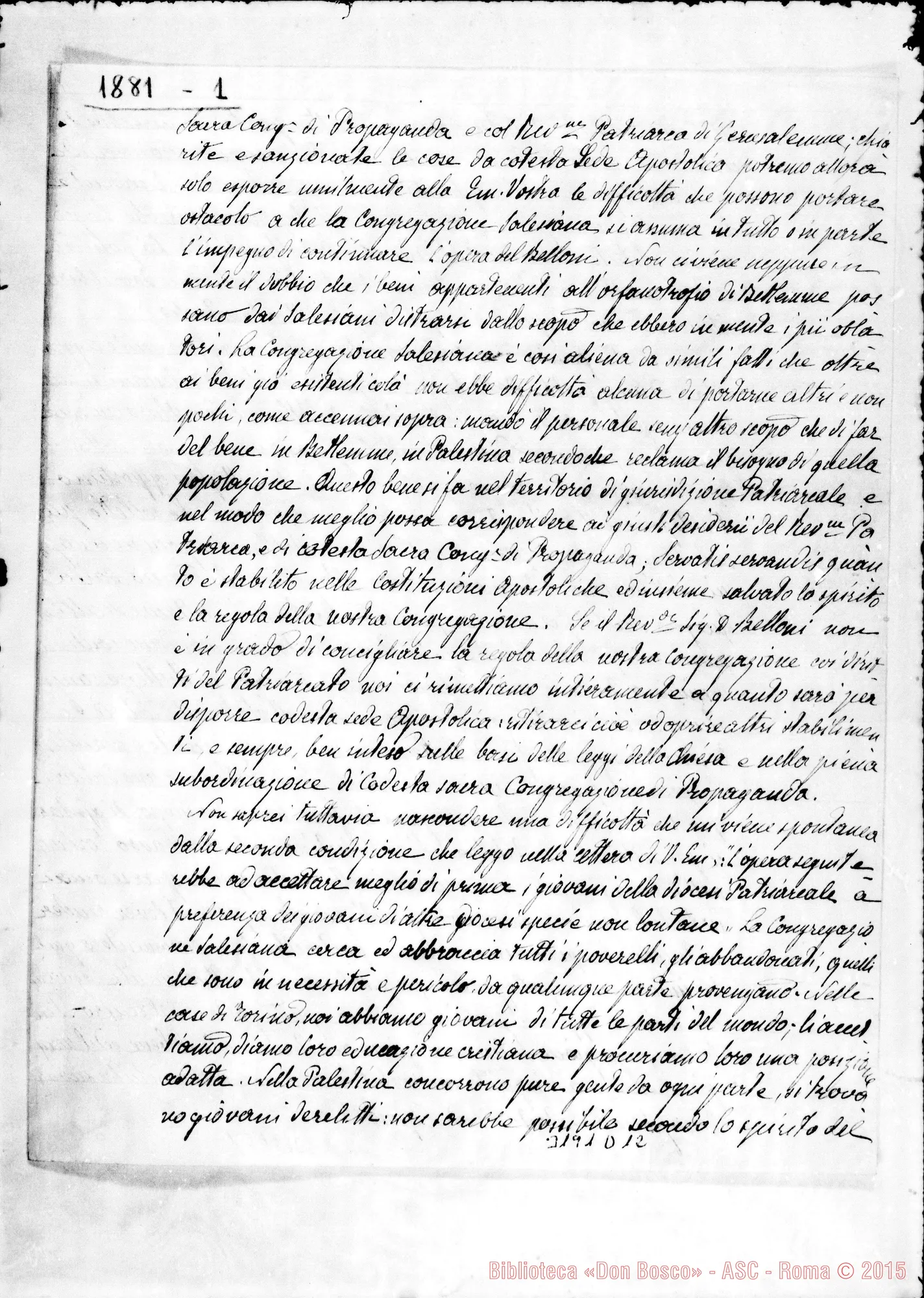 Fotogramma D 12 — Minuta di lettera senza data E senza indirizzo
