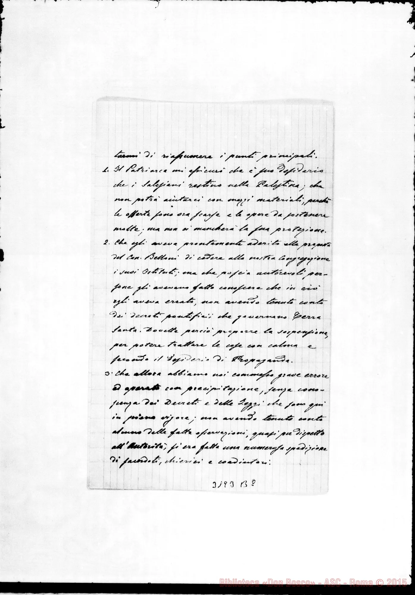 Fotogramma B 8 — Don Durando-Don Rua. Betlemme, 7-08-1892