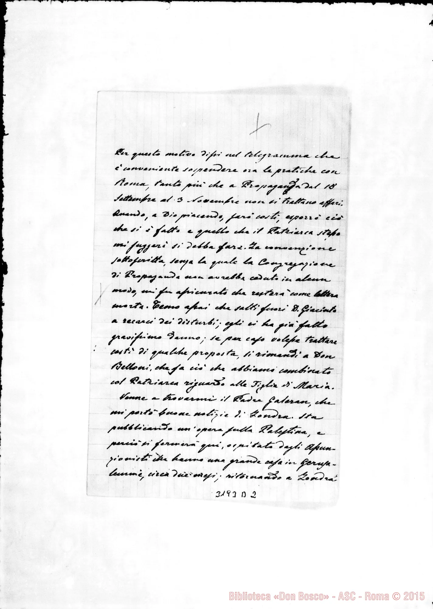 Fotogramma D 2 — Don Durando-Don Rua. Betlemme, 3-09-1892