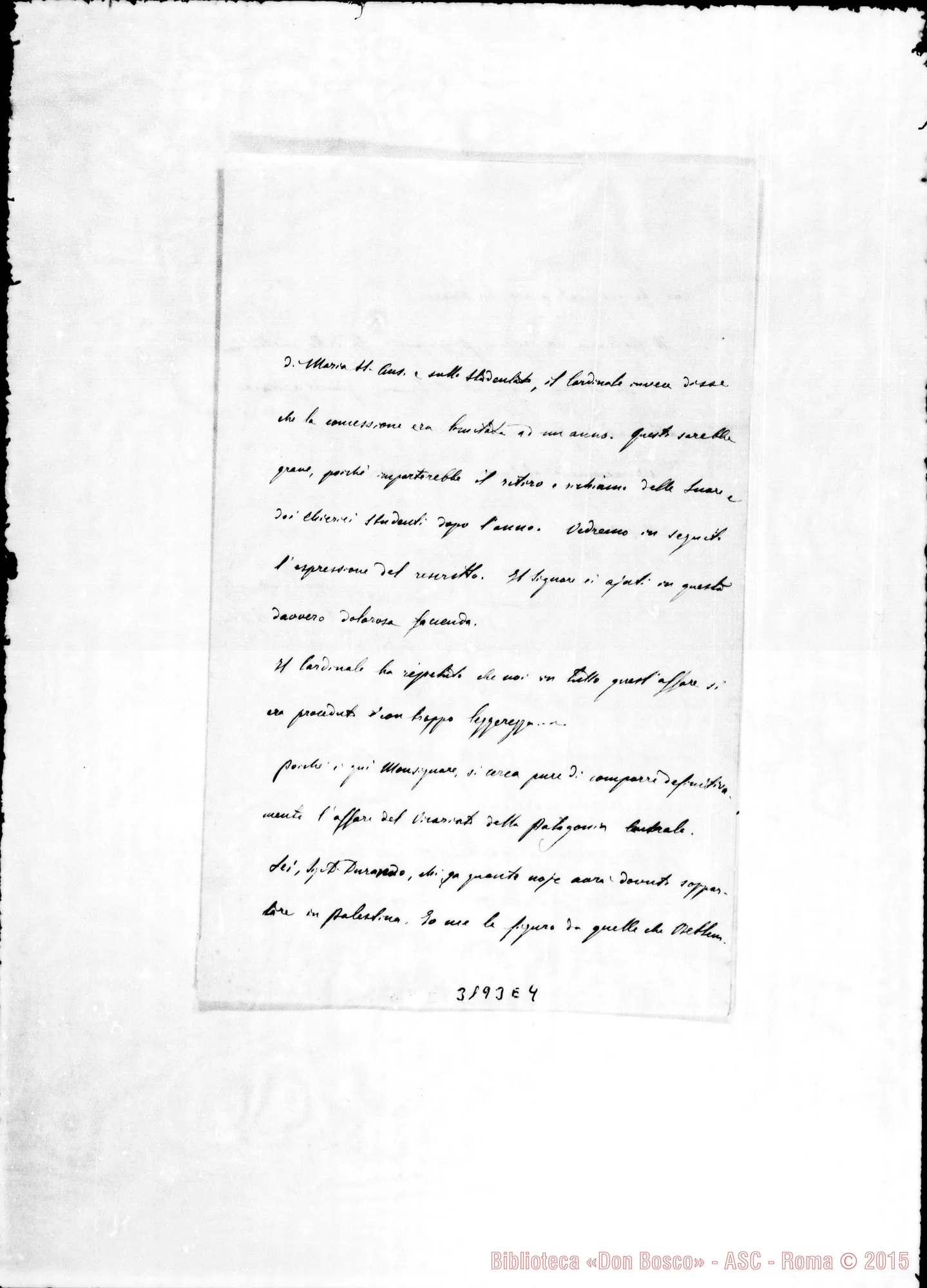 Fotogramma E 4 — Don Cagliero Cesare-Don Durando. Roma, 19-10-1892