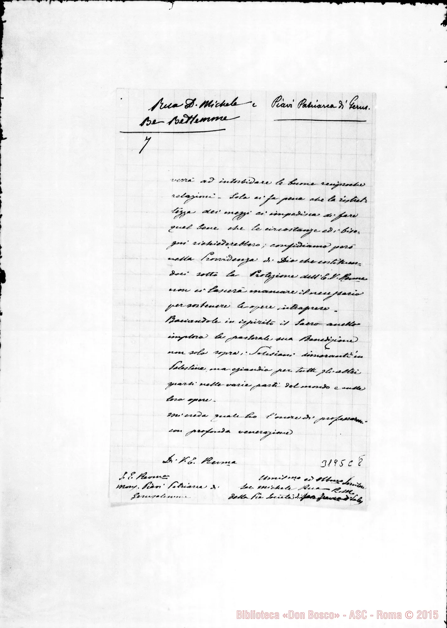 Fotogramma C 8 — Don Rua-Patriarca di Gerusalemme. Torino, 20-02-1893 Copia