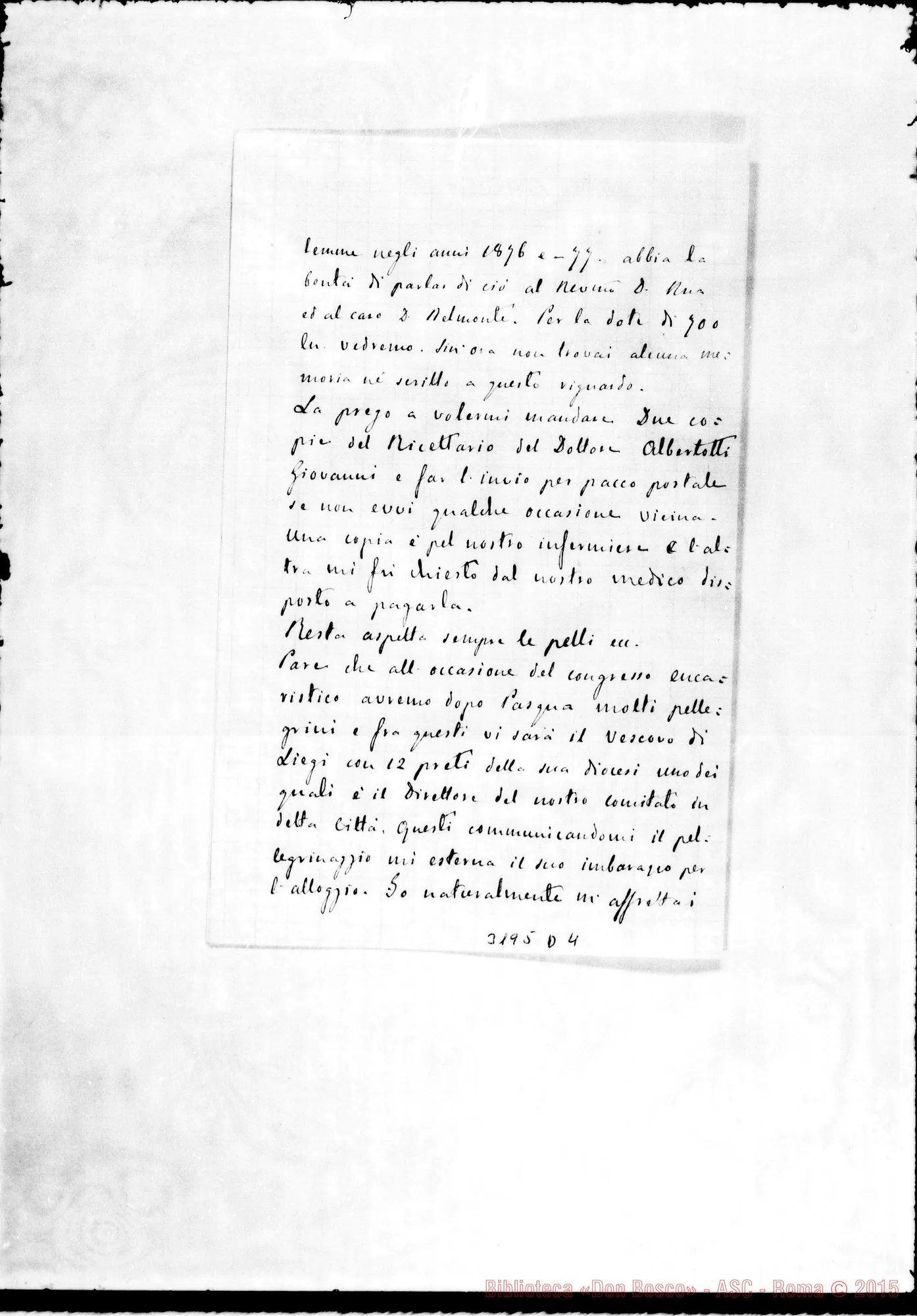 Fotogramma D 4 — Don Belloni-Don Durando. Betlemme, 15-03-1893