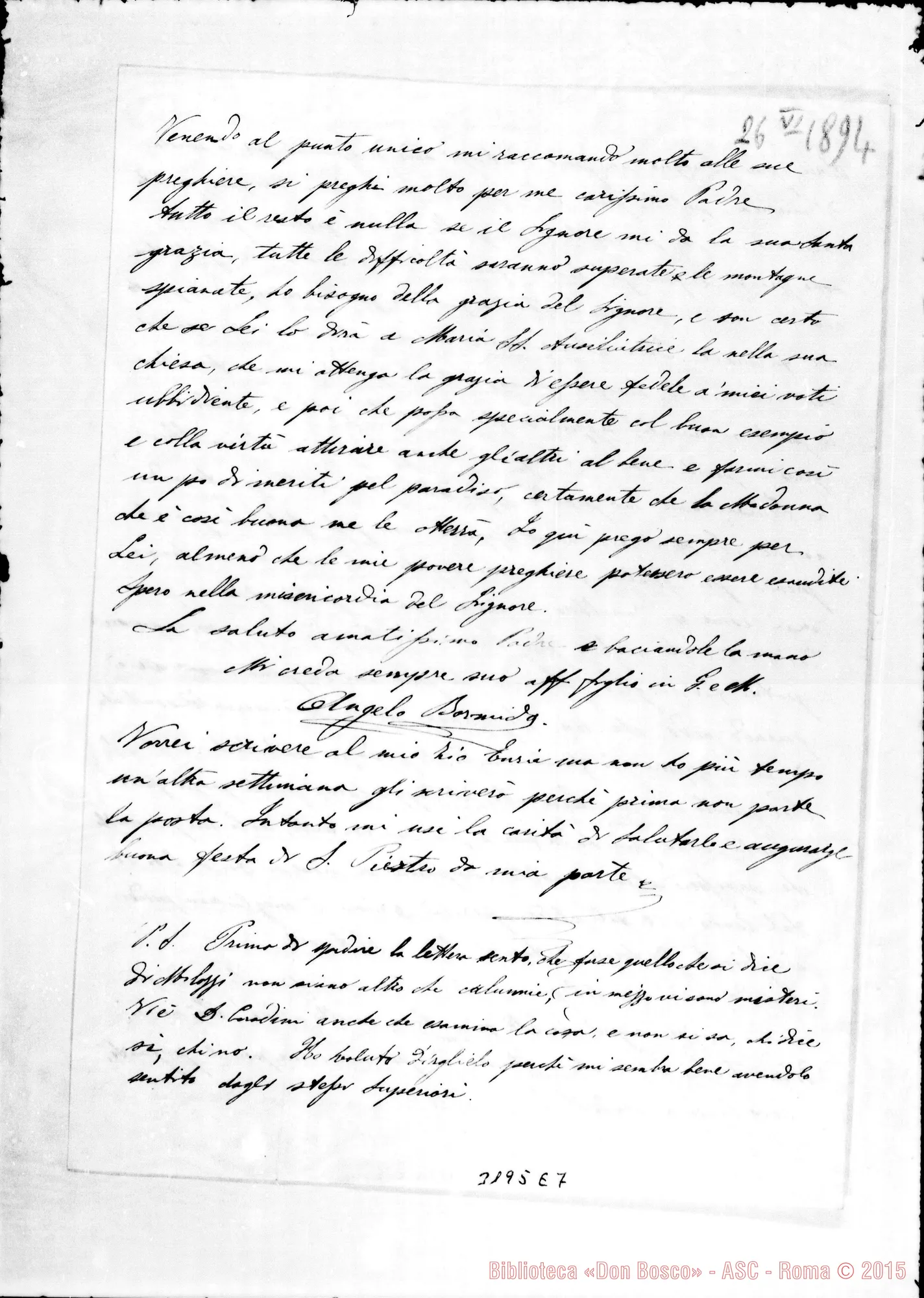 Fotogramma E 7 — Don Angelo Borinida-Don Lazzero. Betlemme, 26-06-1894