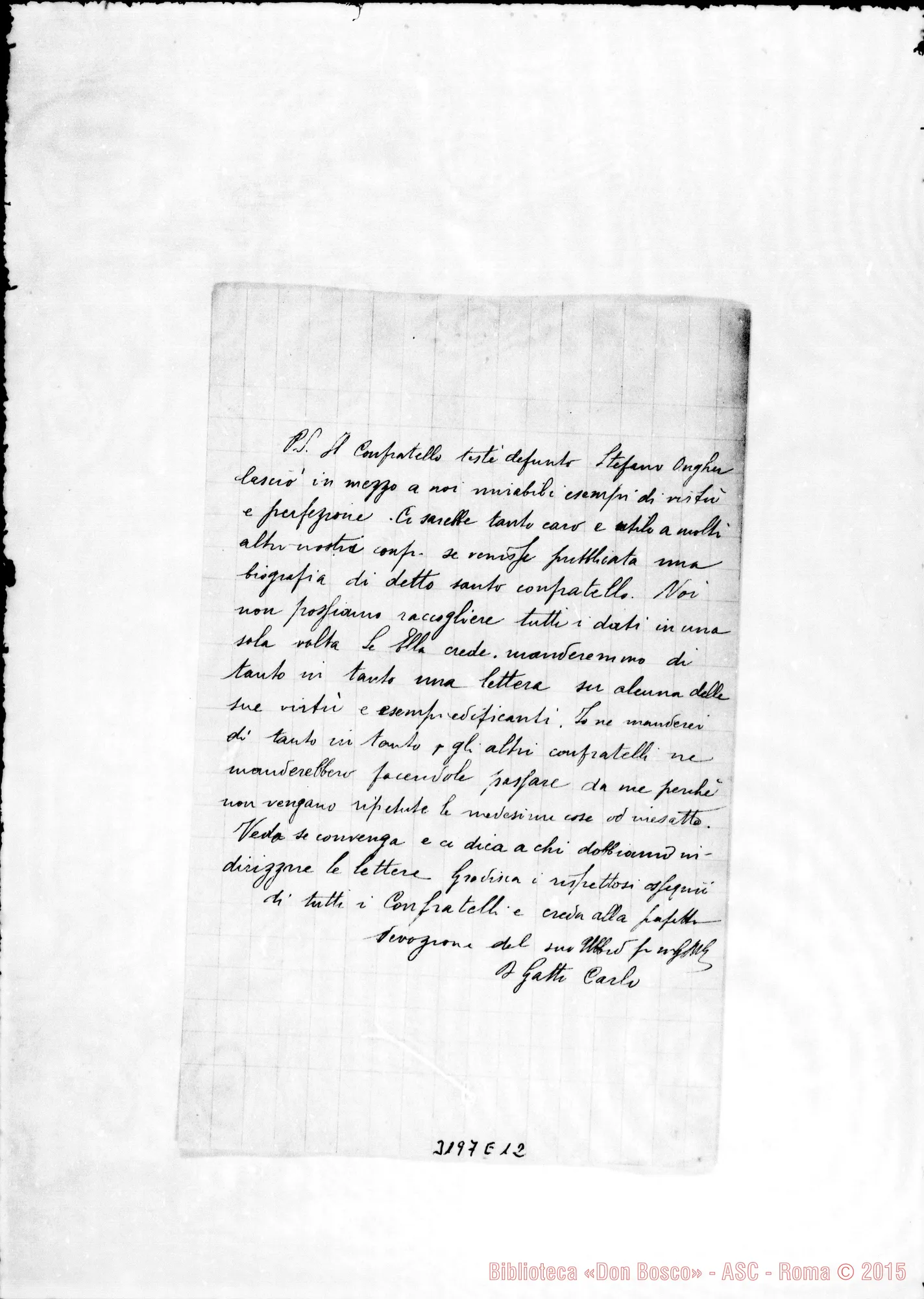 Fotogramma E 12 — Don Carlo Gatti-Don Durando. Betlemme, 12-02-1900