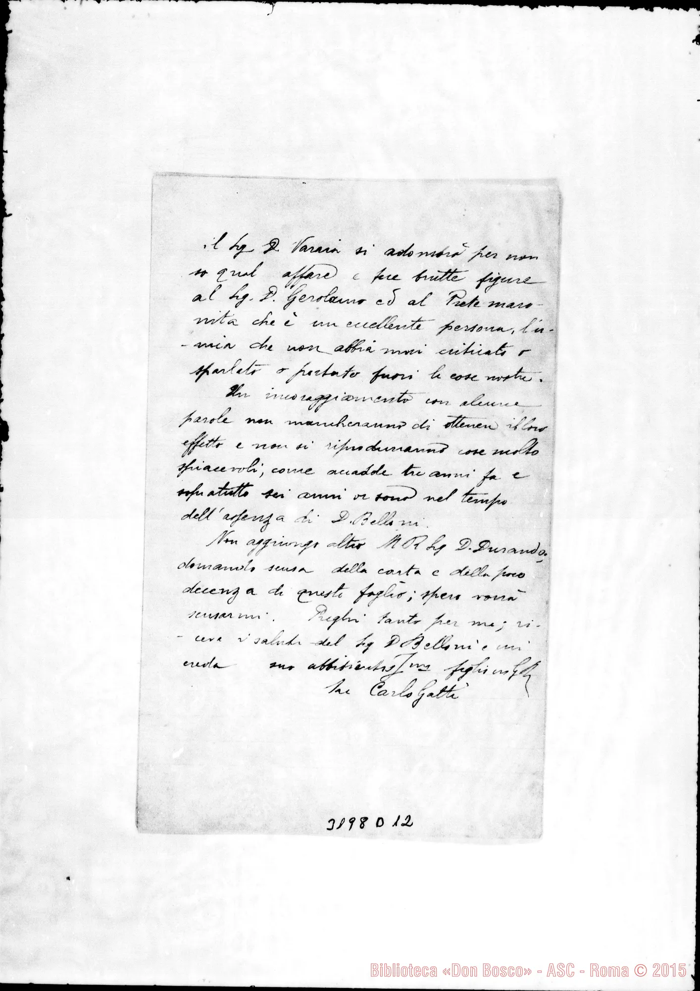 Fotogramma D 12 — Don Carlo Gatti-Don Durando. Betlemme, 15-04-1901