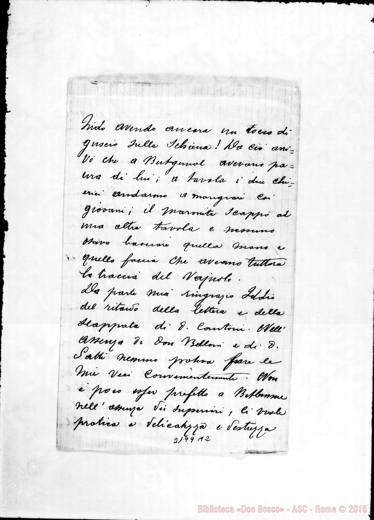 Fotogramma A 2 — Don Carlo Vercauteren-Don Durando. Betlemme, 19-07-1901