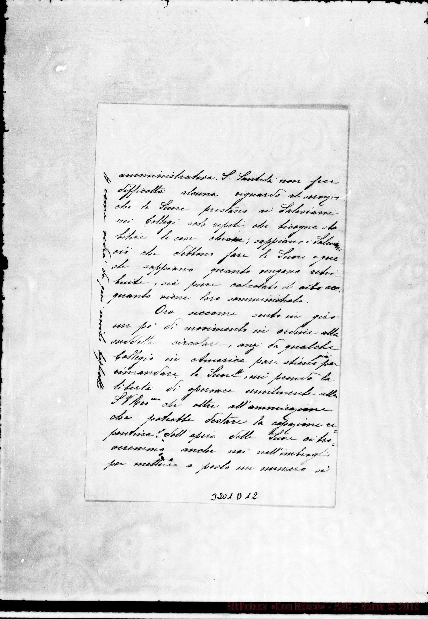 Fotogramma D 12 — Suor Caterina Daghero-Don Rinaldi. Roma, 7-03-1906