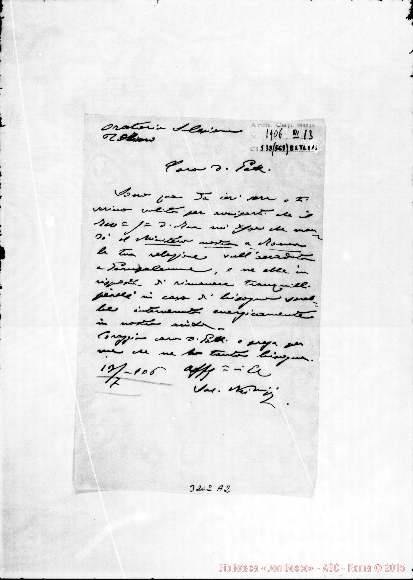 Fotogramma A 2 — Don Nai Luigi-Don Gatti. Torino, 13-07-1906