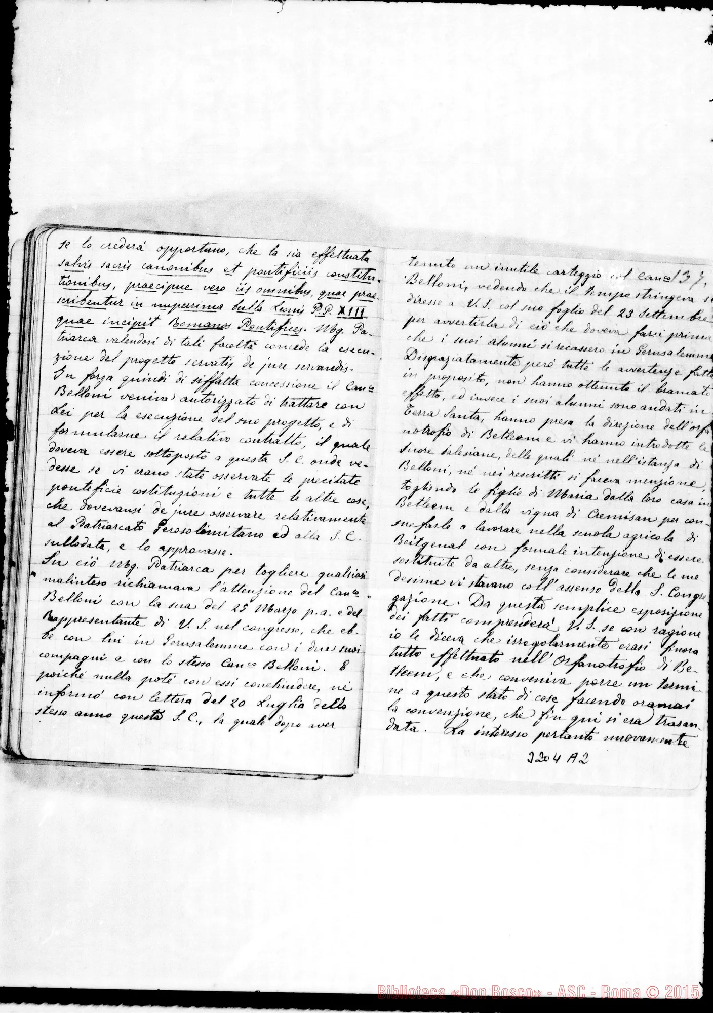 Fotogramma A 2 — Appunti di Don Barberis con notizie E copia di documenti relativi alla casa di Betlemme.