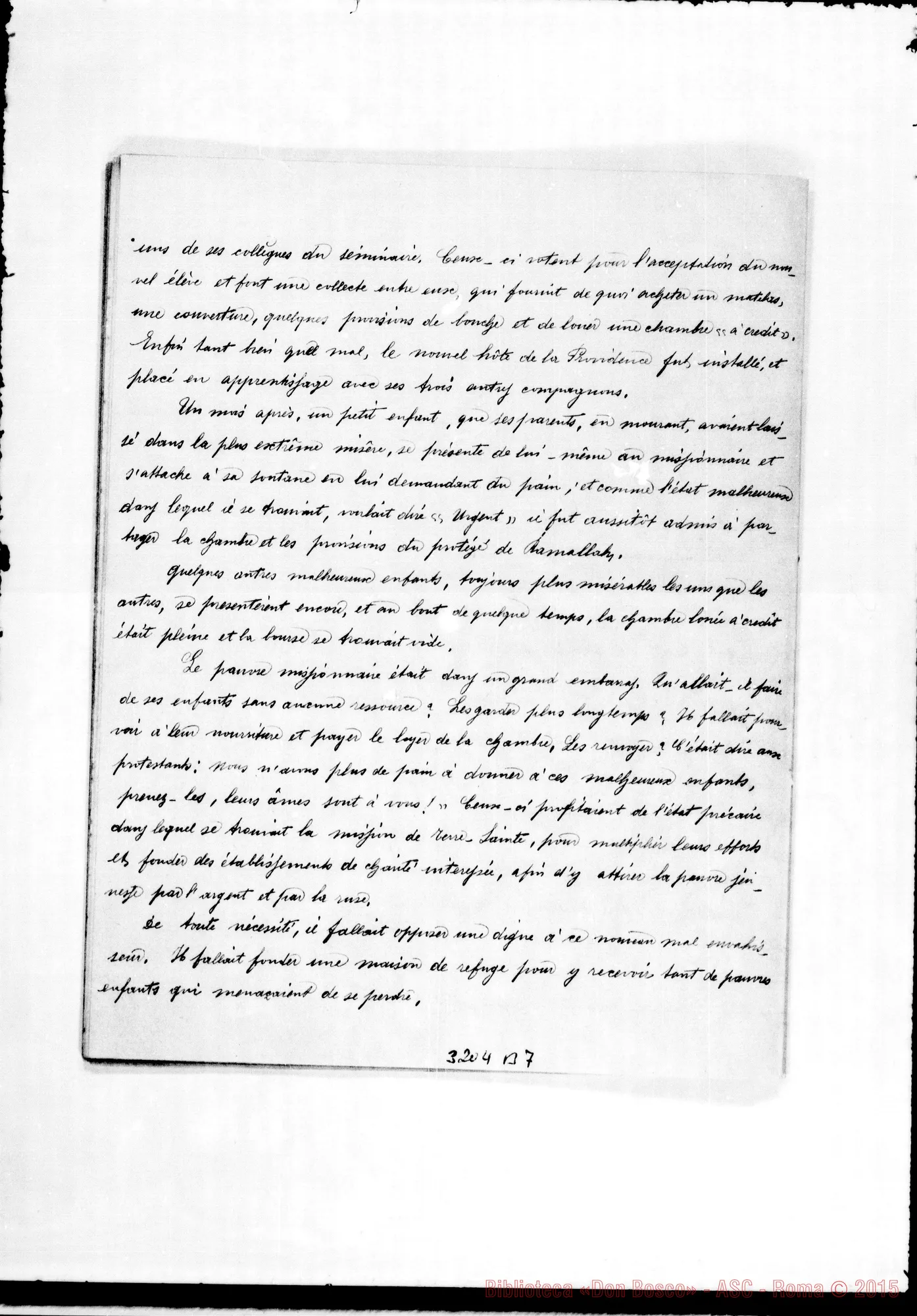 Fotogramma B 7 — Discorso all’arrivo dei salesiani all’orfanotrofio di Betlemme.