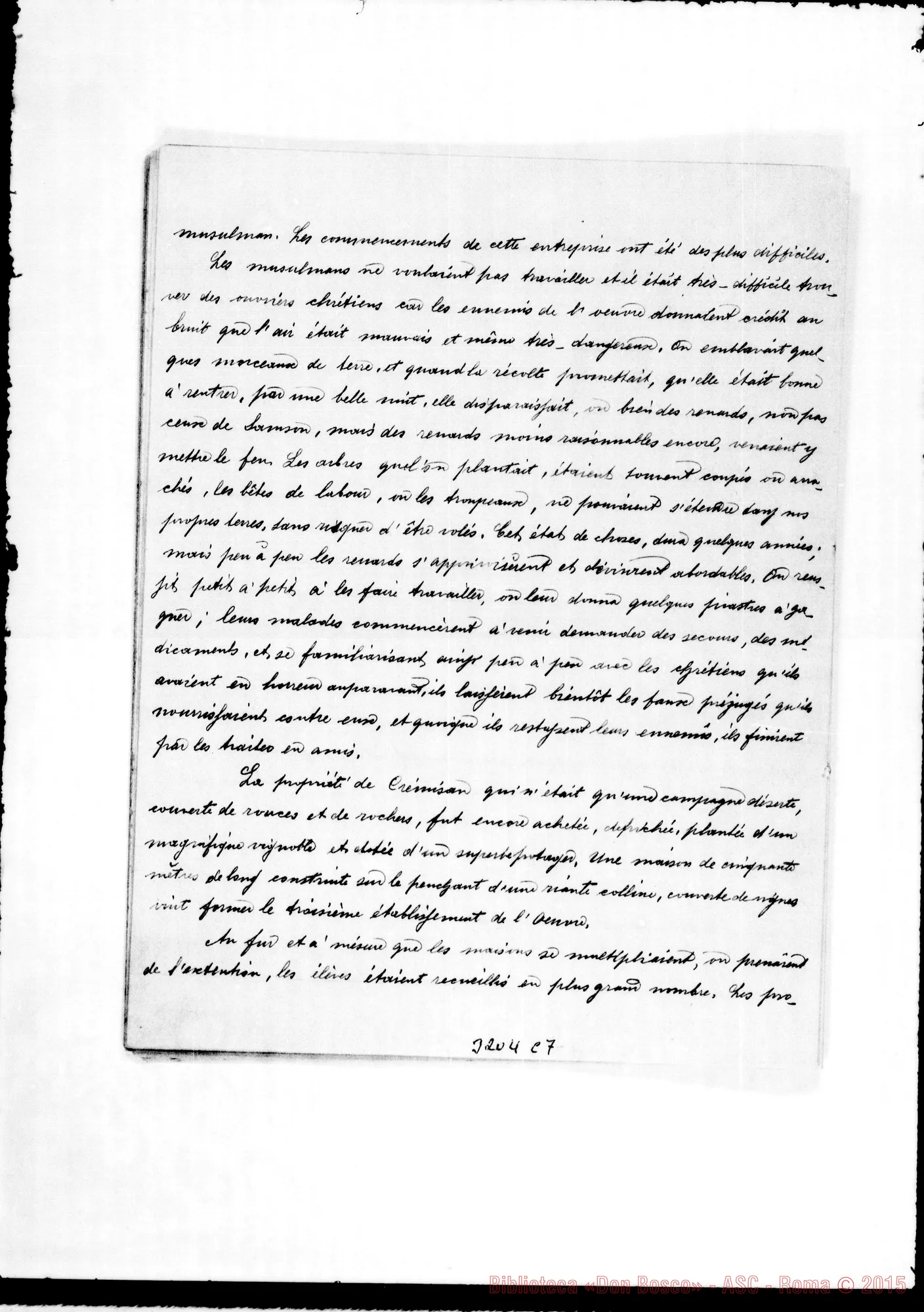 Fotogramma C 7 — Discorso all’arrivo dei salesiani all’orfanotrofio di Betlemme.