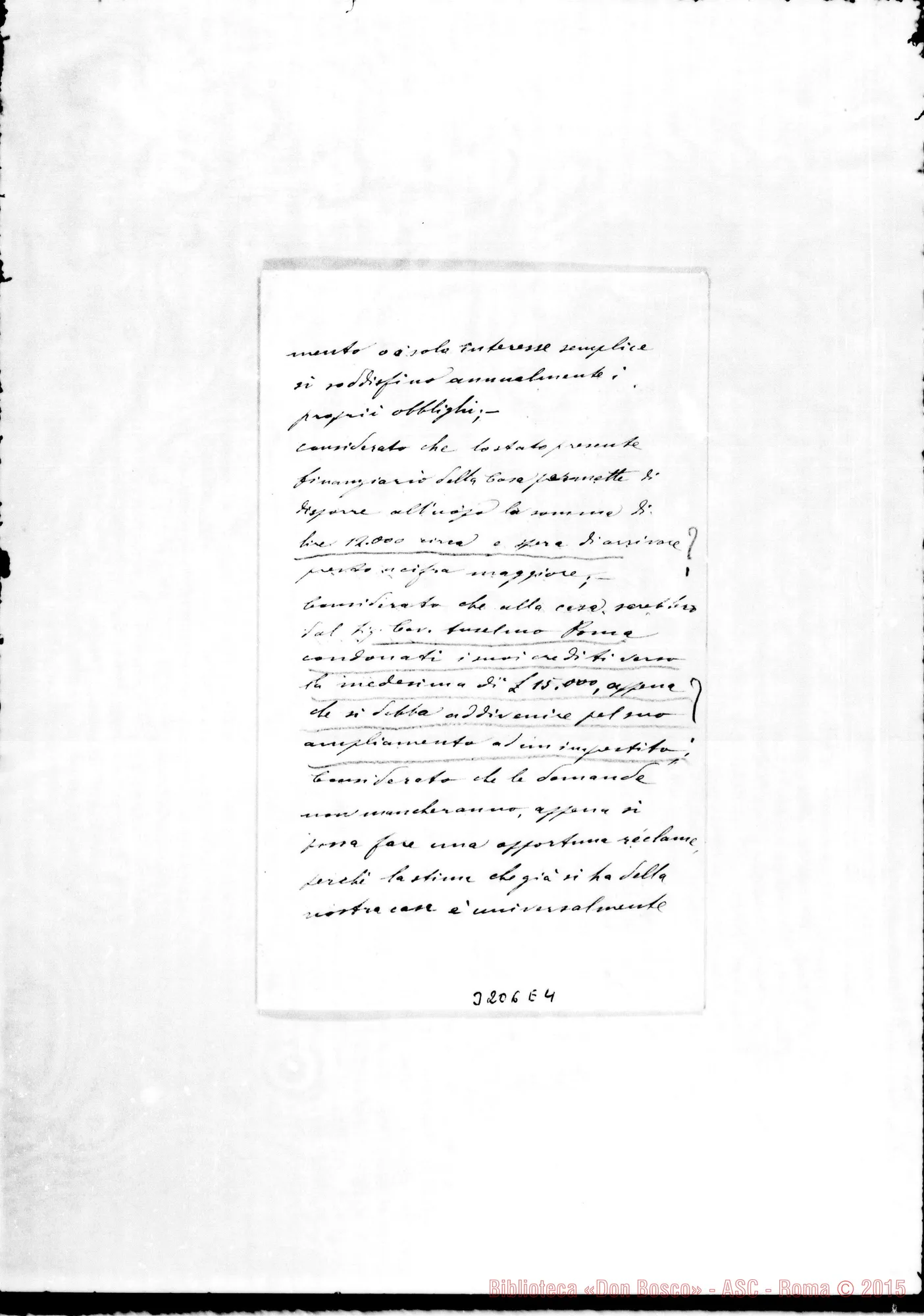 Fotogramma E 4 — Don Evasio Spriano-Don Rua. Biella, 9-11-1909. Autogr. Rinaldi