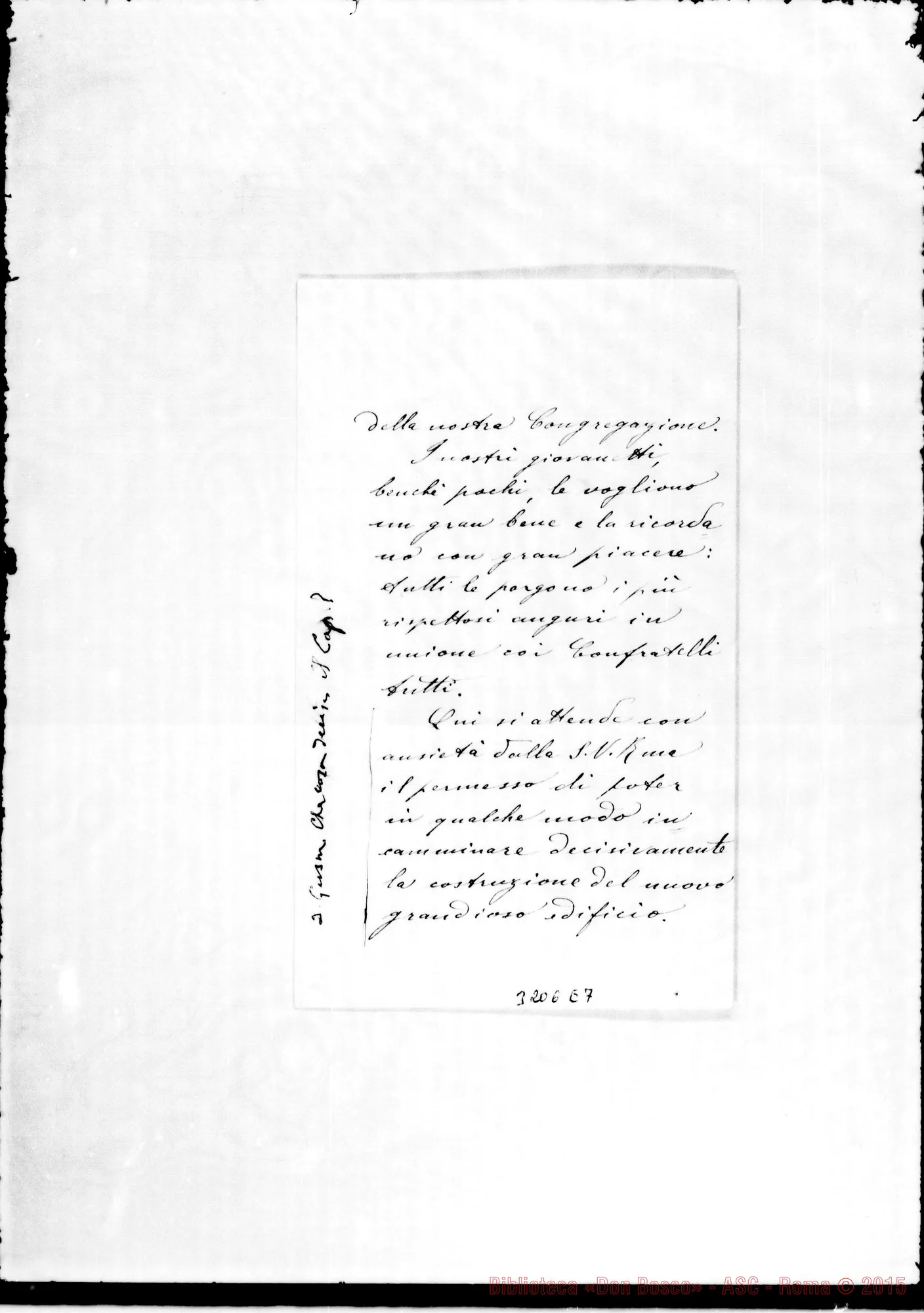 Fotogramma E 7 — Don Evasio Spriano-Don Rua. Biella, 22-12-1909 Autogr. Rua