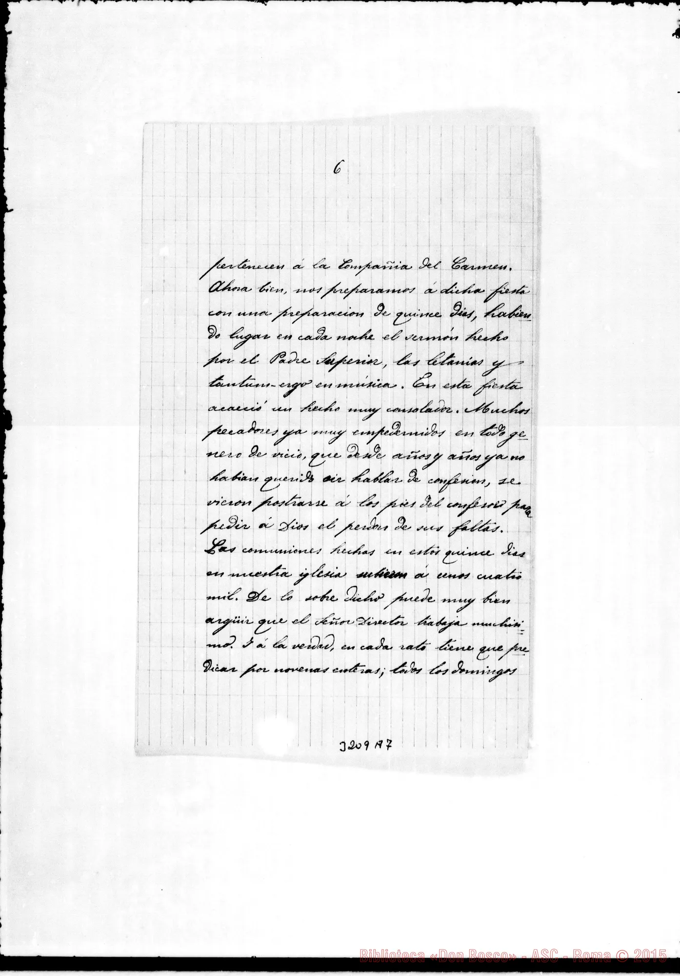 Fotogramma A 7 — Ch. Tricó Giorgio-Don Rua. Bogotá, 12-07-1891 Autogr. Rua