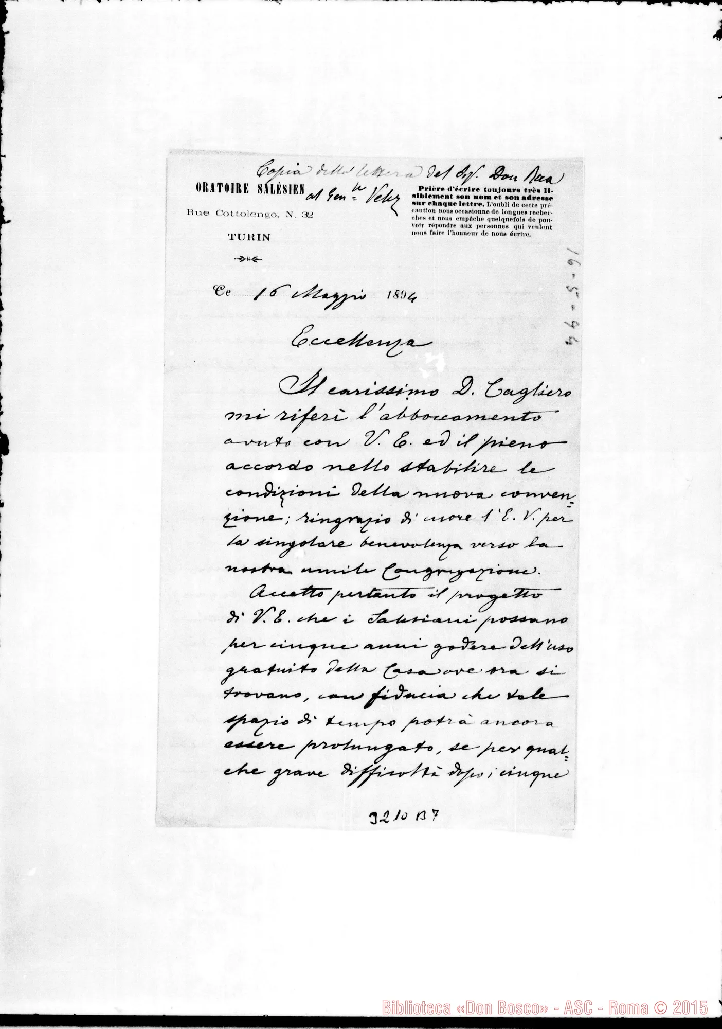 Fotogramma B 7 — Don Rua-Joaquin Vêlez. Torino, 16-05-1894. Due copie