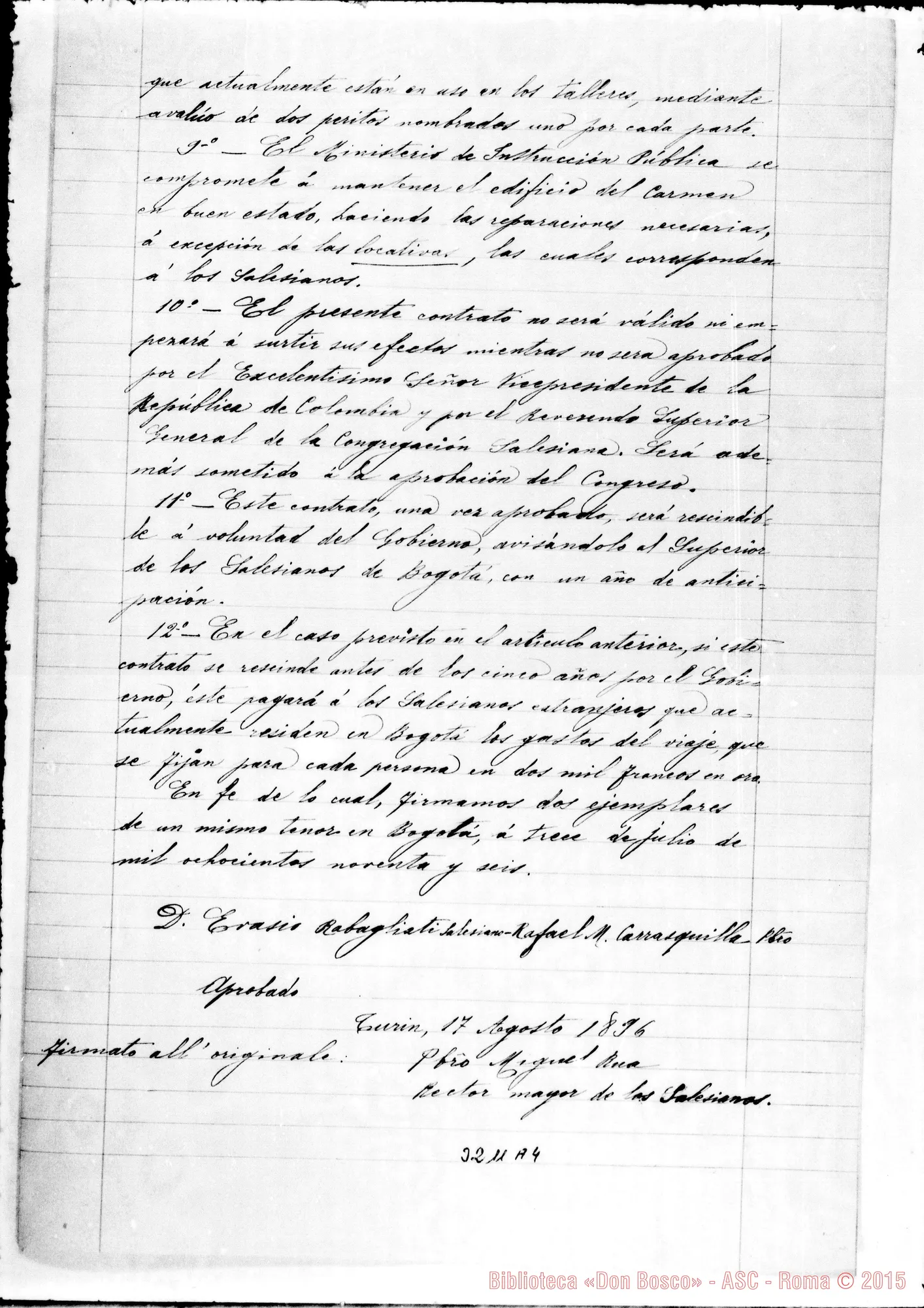 Fotogramma A 4 — Contrato «ad referendum»