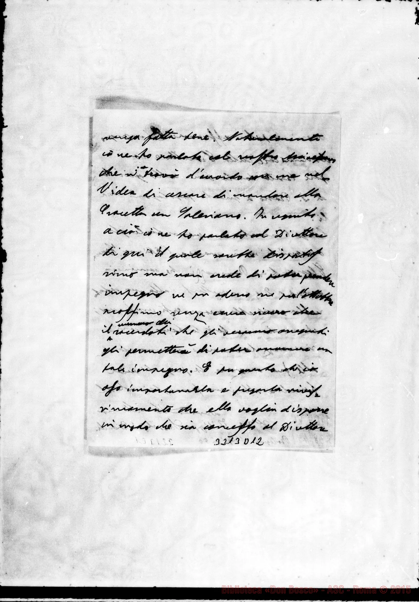 Fotogramma D 12 — Filippo Sassoli de Bianchi-Don Rua. Autogr. Rua