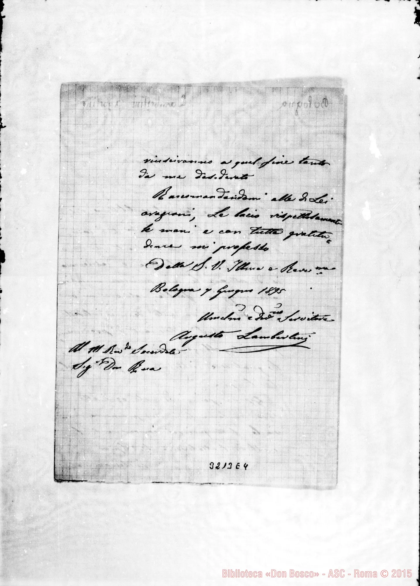 Fotogramma E 4 — Augusto Lambertini-Don Rua. Bologna, 7-06-1895