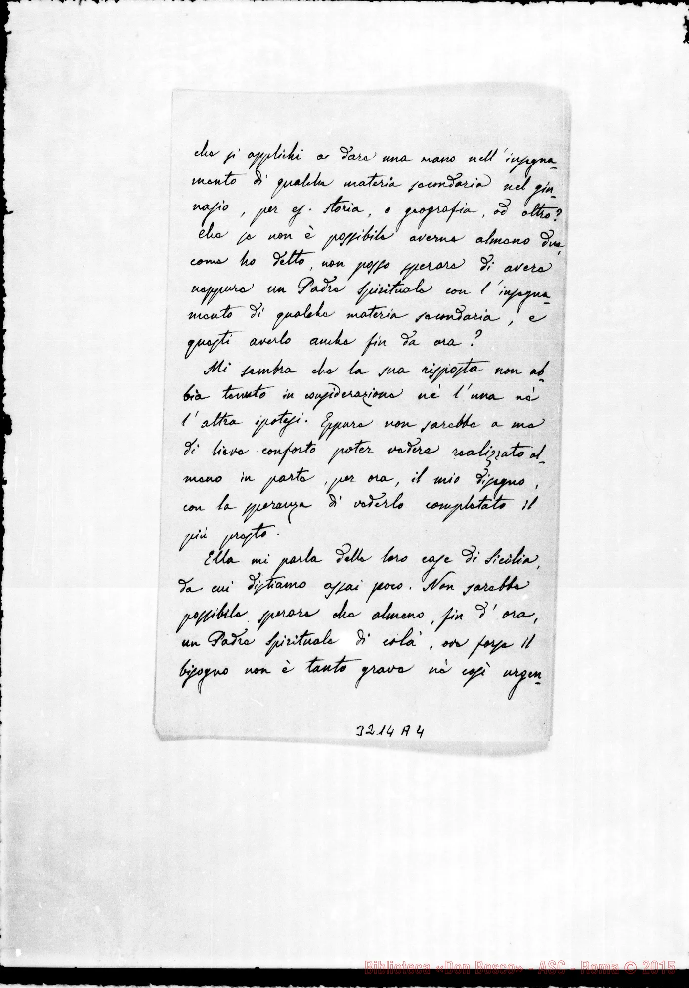 Fotogramma A 4 — Raffaele Rossi-Rev.do Sig. Bova, 21-11-1895