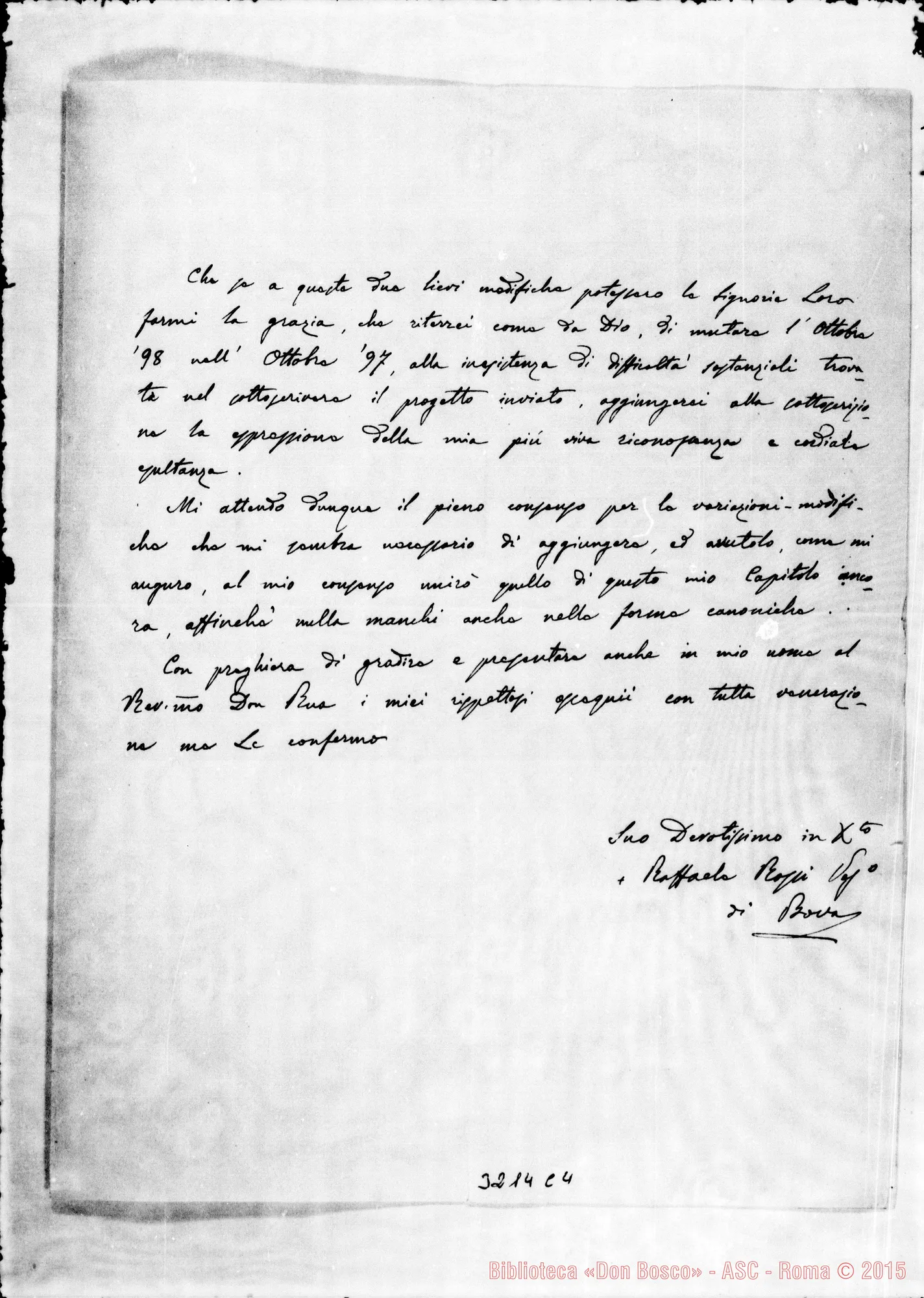 Fotogramma C 4 — Raffaele Rossi, vesc.-Don Durando. Bova, 21-06-1897