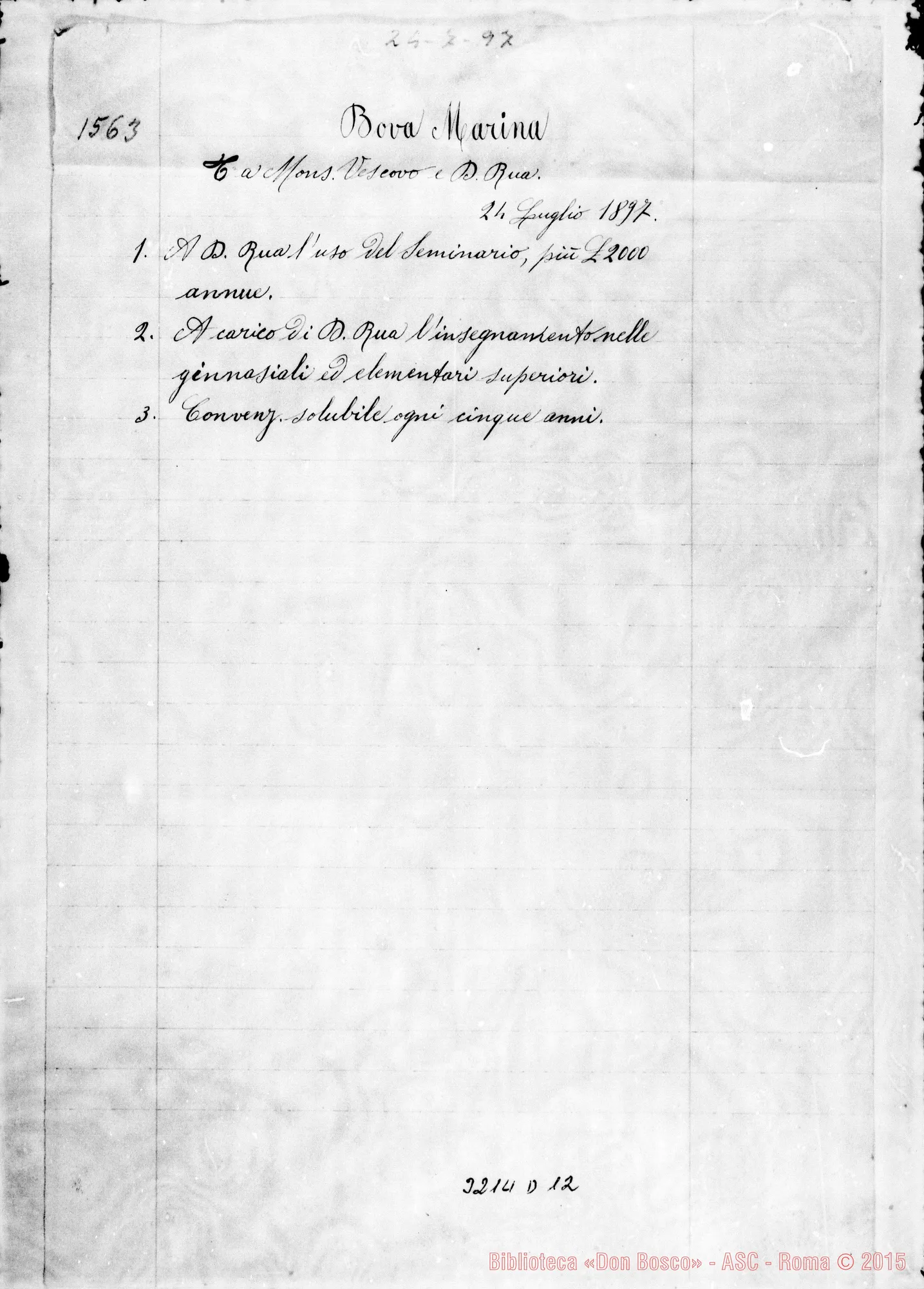 Fotogramma D 12 — Contratto. Copia