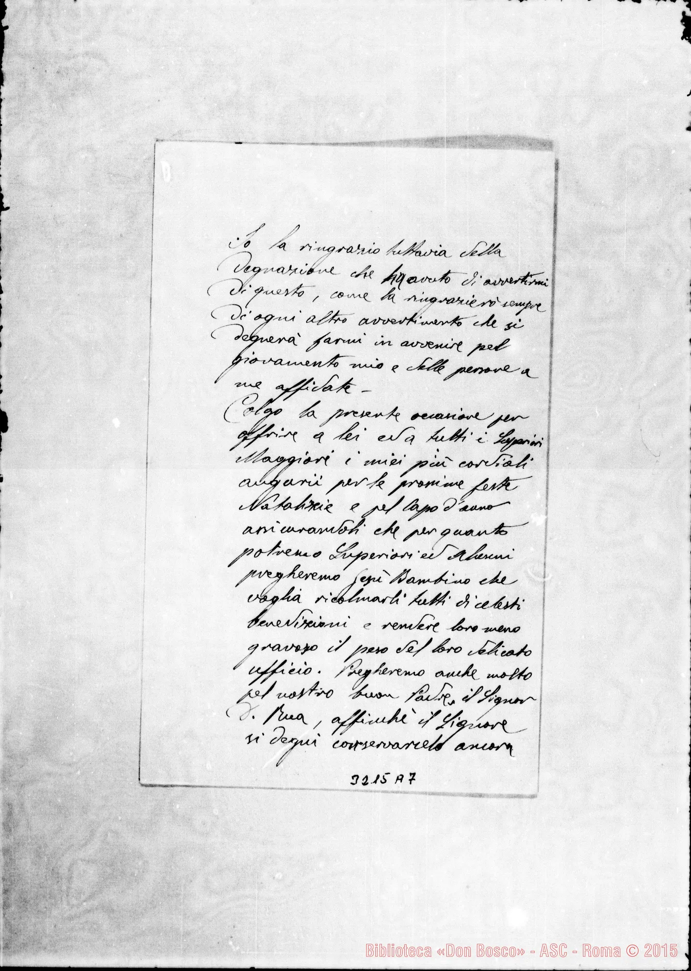 Fotogramma A 7 — Don Eusebio Calvi-Don Albera. Bova, 18-12-1909