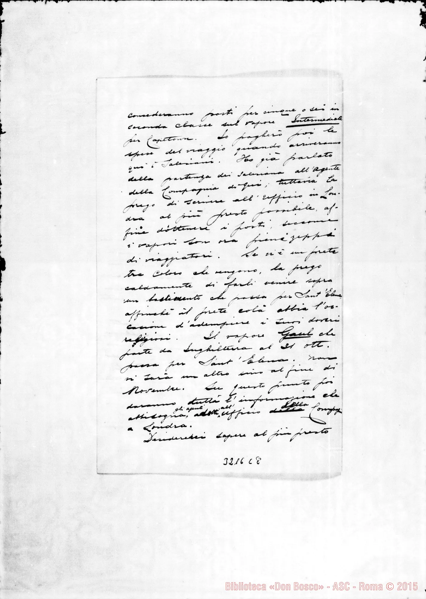 Fotogramma C 8 — Mons. Lèonard-Don Rua. Capetown, 23-09-1896. All. traduzione