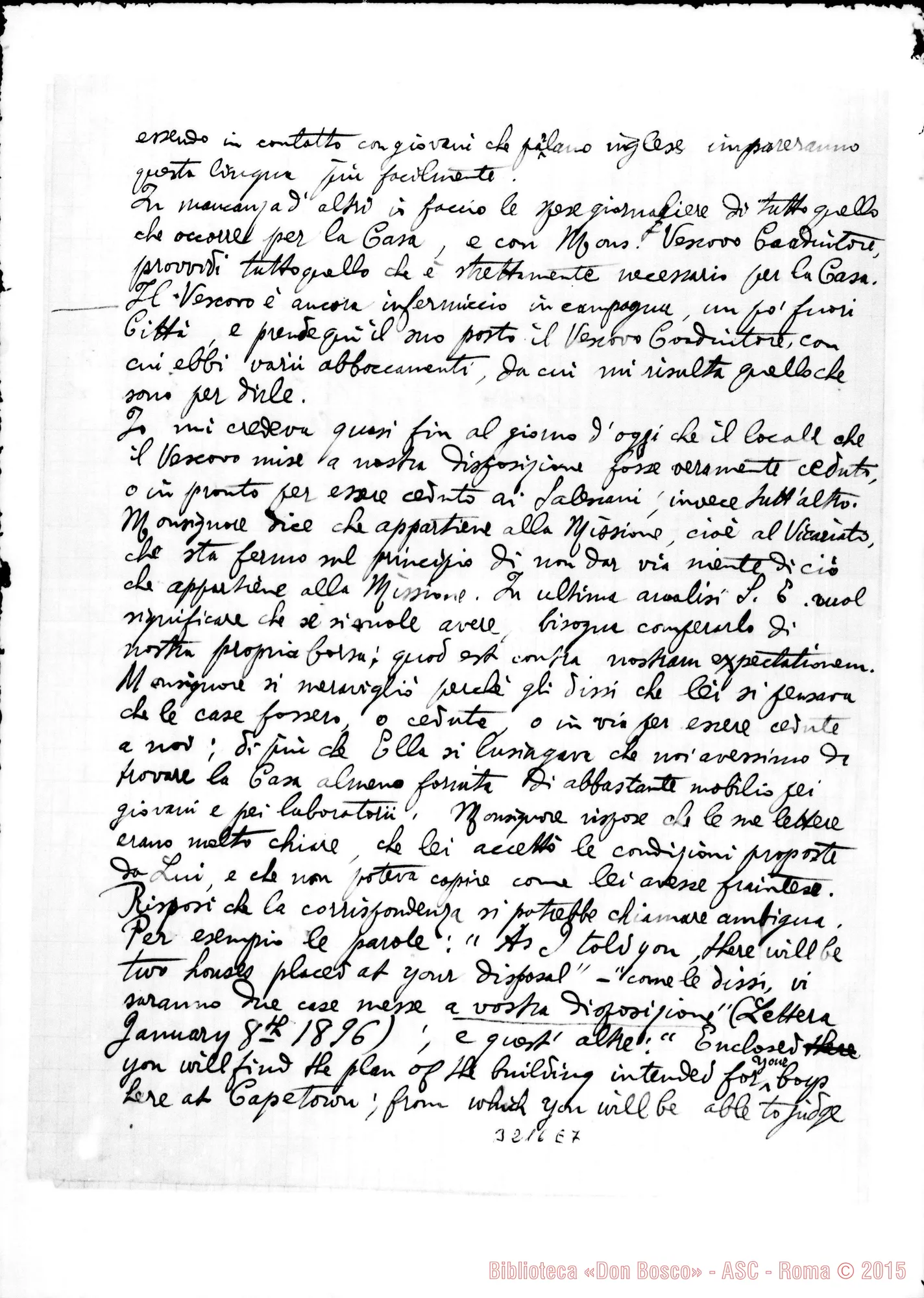 Fotogramma E 7 — Don Barni Federico-Don Rua. Capetown, 10-02-1897