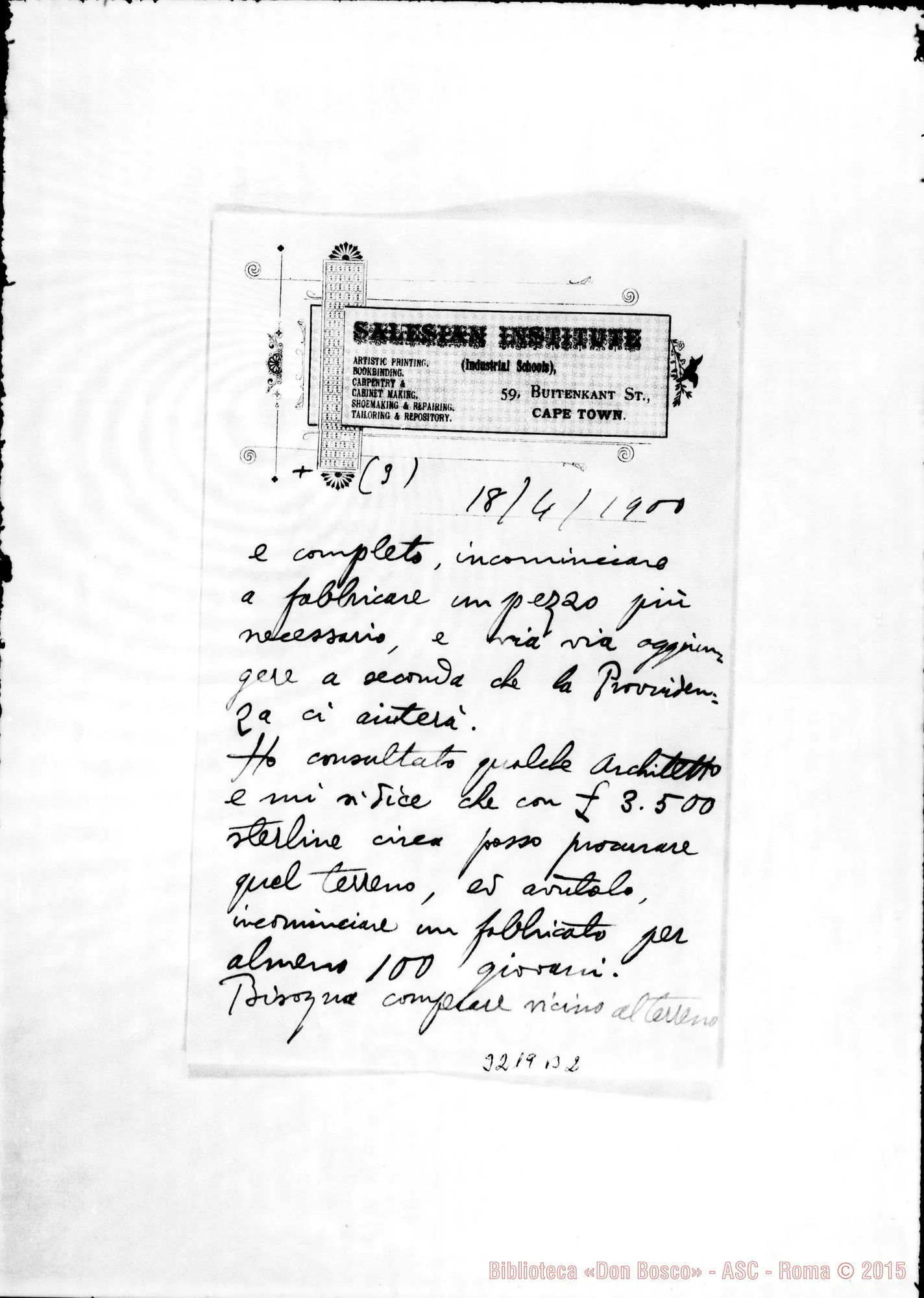Fotogramma B 2 — Don Barni-Don Durando. Cape Town, 18-04-1900