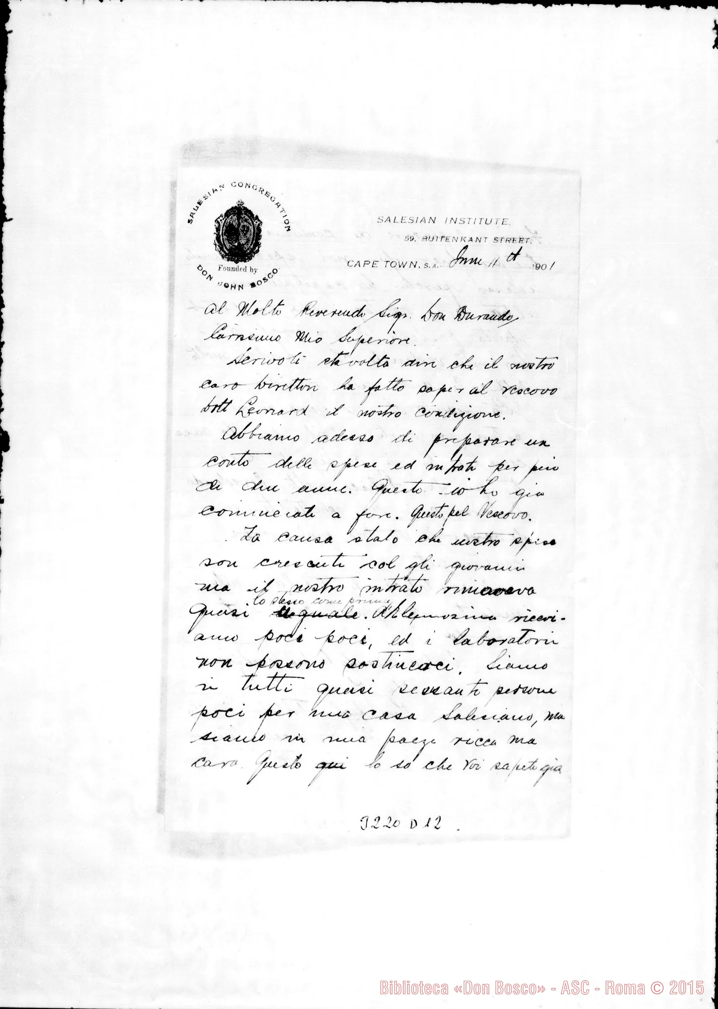 Fotogramma D 12 — Giltinan Tommaso-Don Durando. Cape Town, 11-06-1901