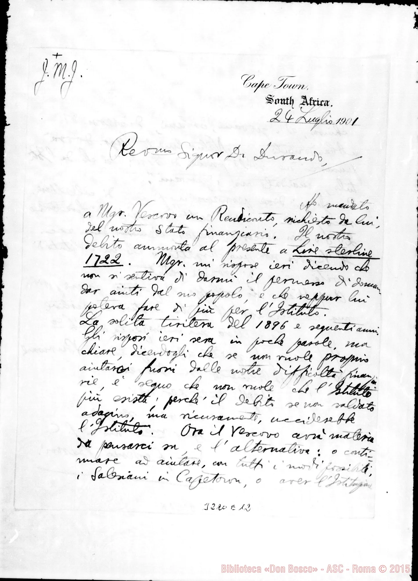 Fotogramma E 12 — Don Barni-Don Durando. Cape Town, 24-07-1901