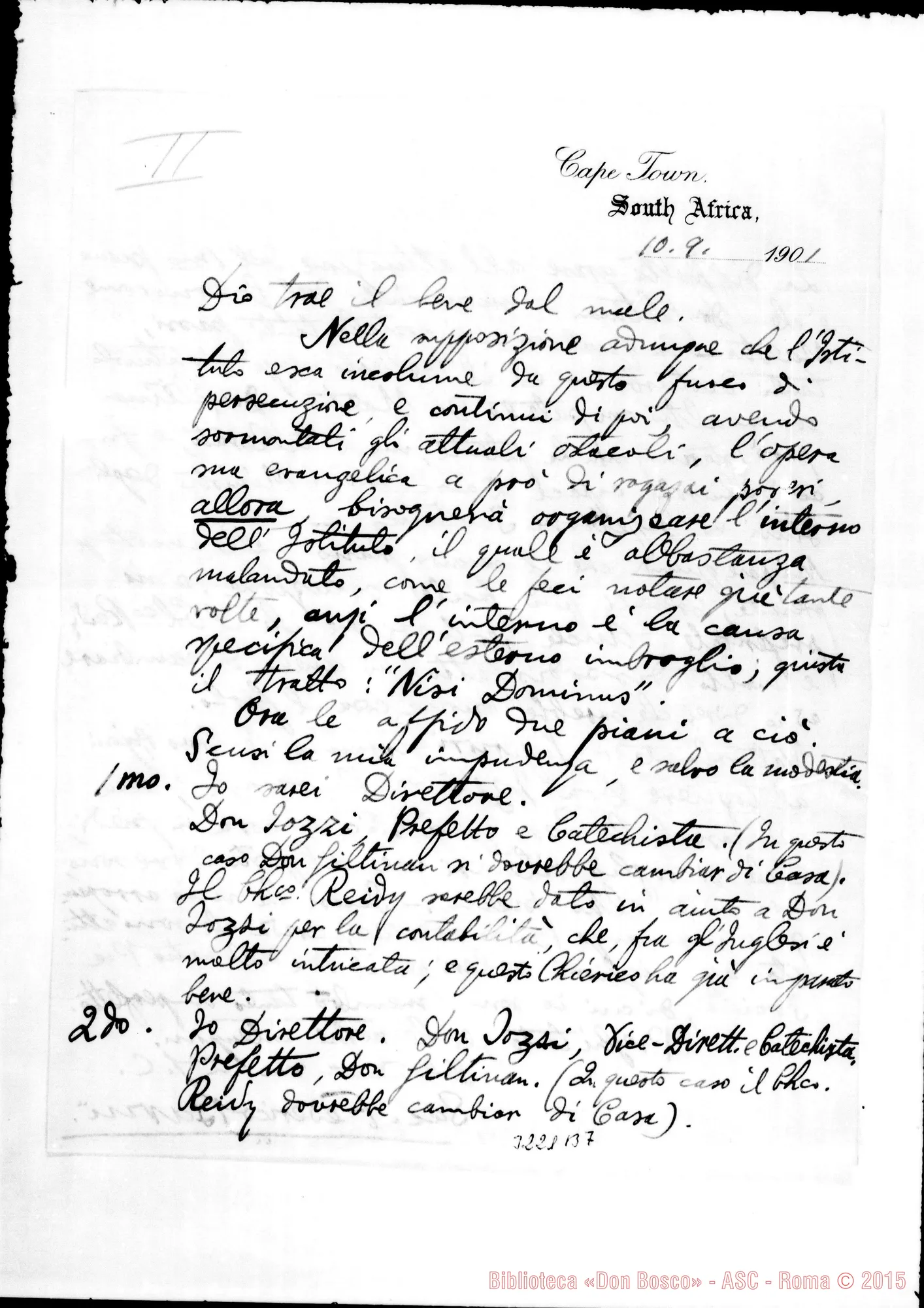 Fotogramma B 7 — Don Barni-Don Durando. Cape Town, 10-09-1901