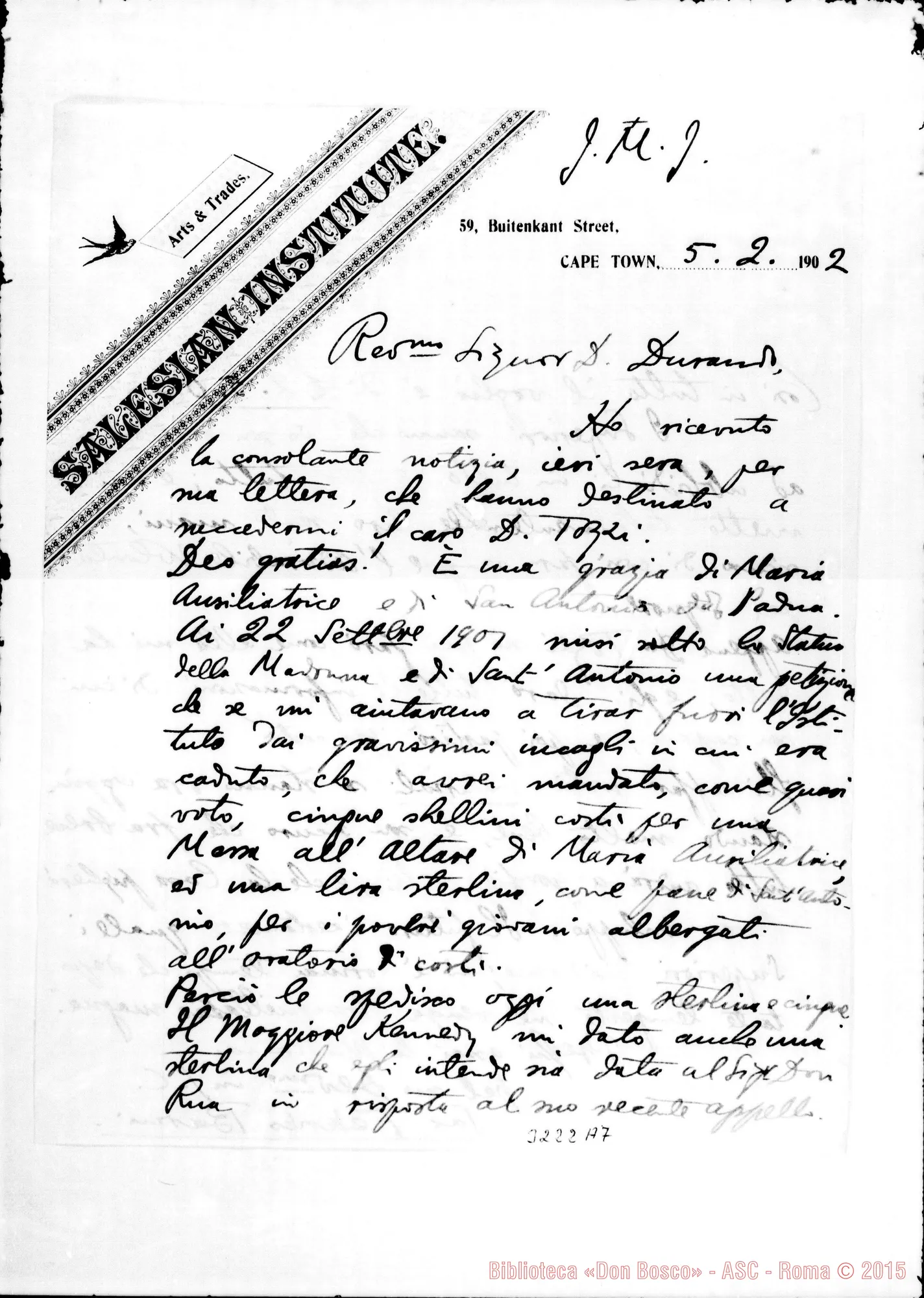 Fotogramma A 7 — Don Barni-Don Durando. Cape Town, 5-02-1902