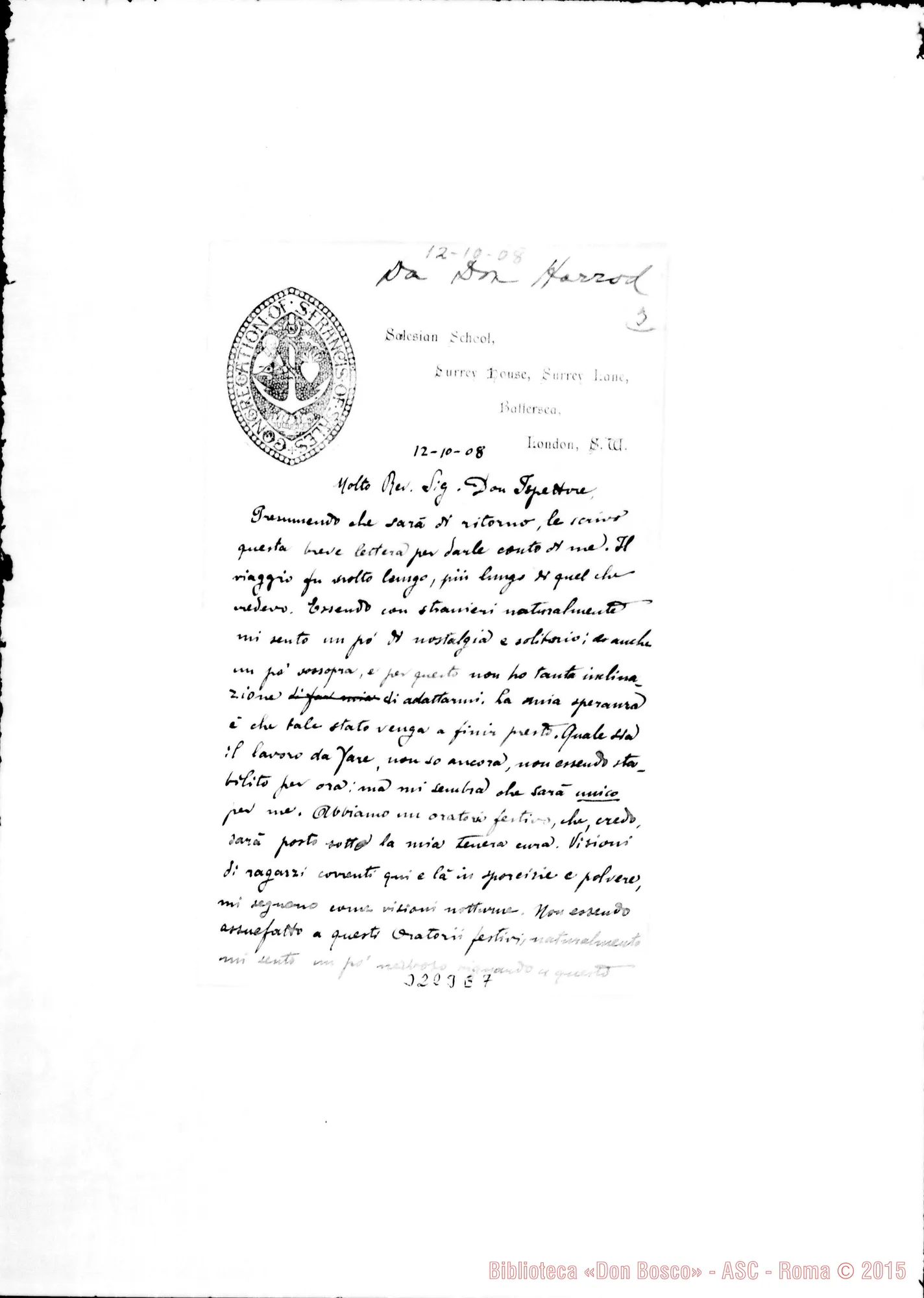 Fotogramma E 7 — Don Harrod Guglielmo-Ispettore. London, 12-10-1908