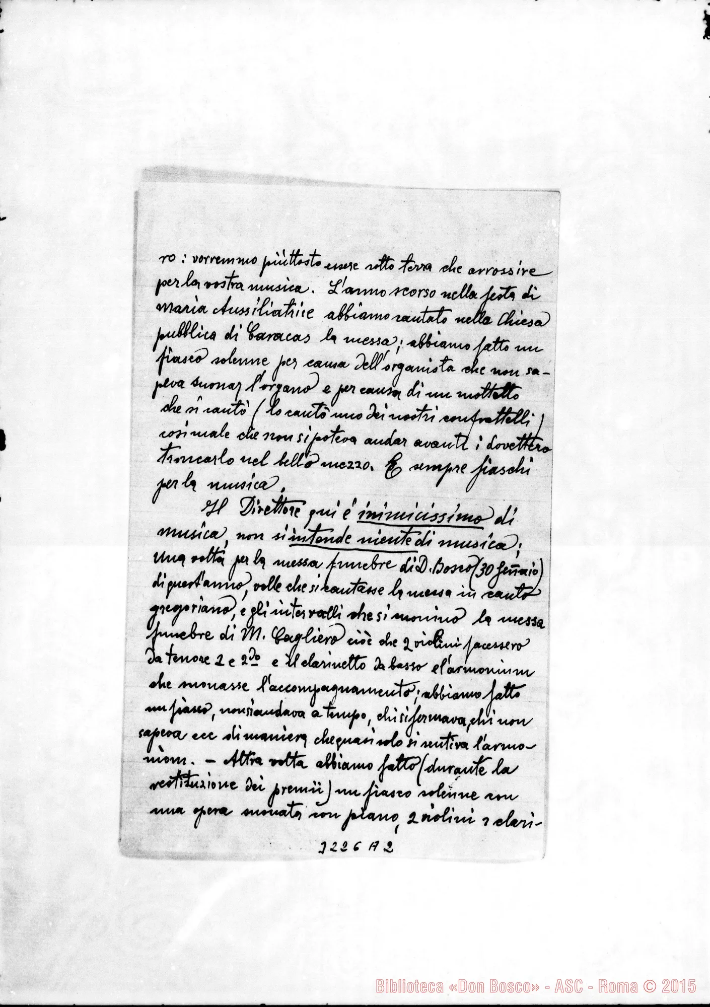 Fotogramma A 2 — Don Dobrzynski-Ispettore. Caracas, 24-05-1899 Incompleta