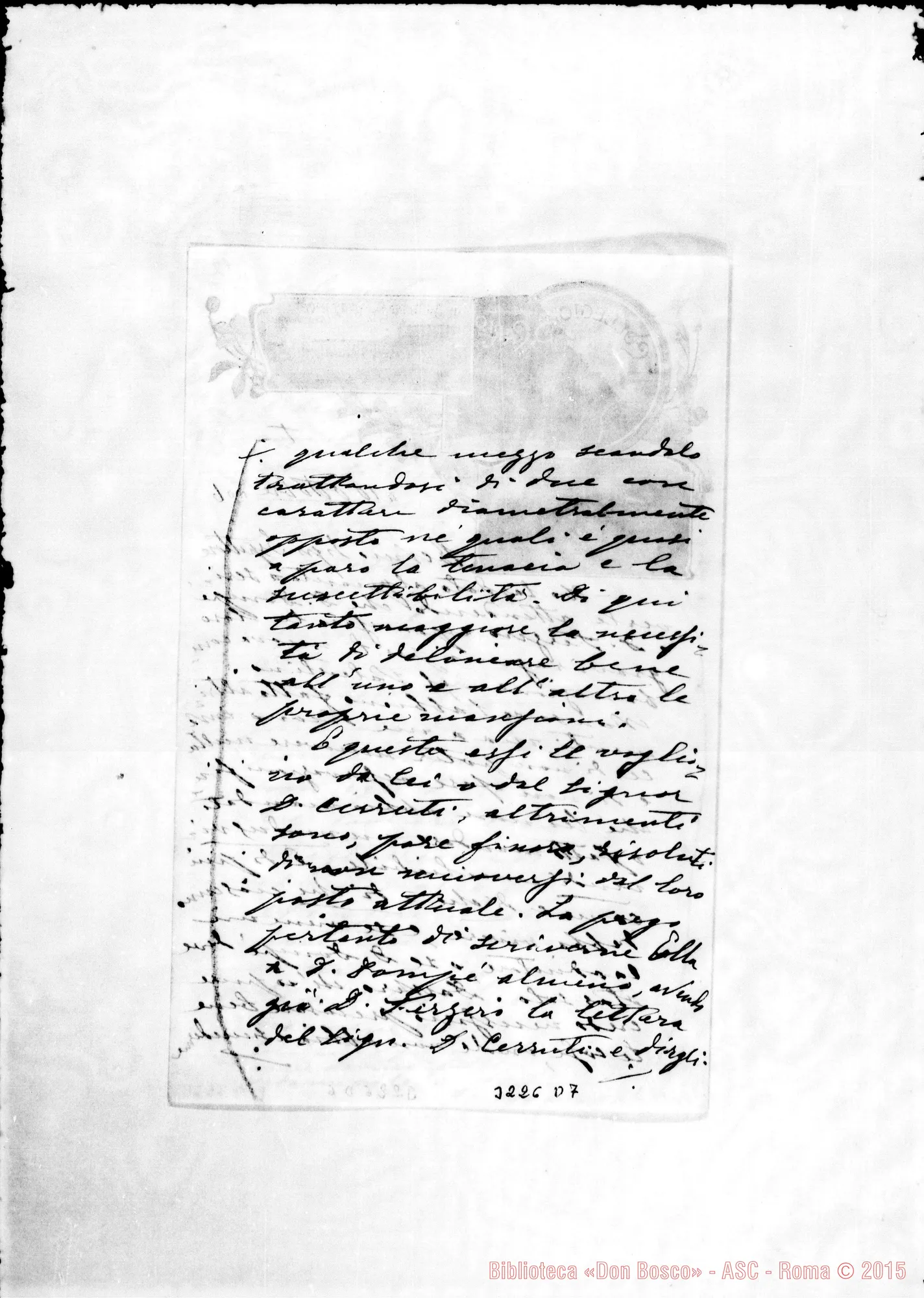 Fotogramma D 7 — Don Rinaldi Giov. Batt.-Ispettore. Borgo S. Martino, 10-10-1906