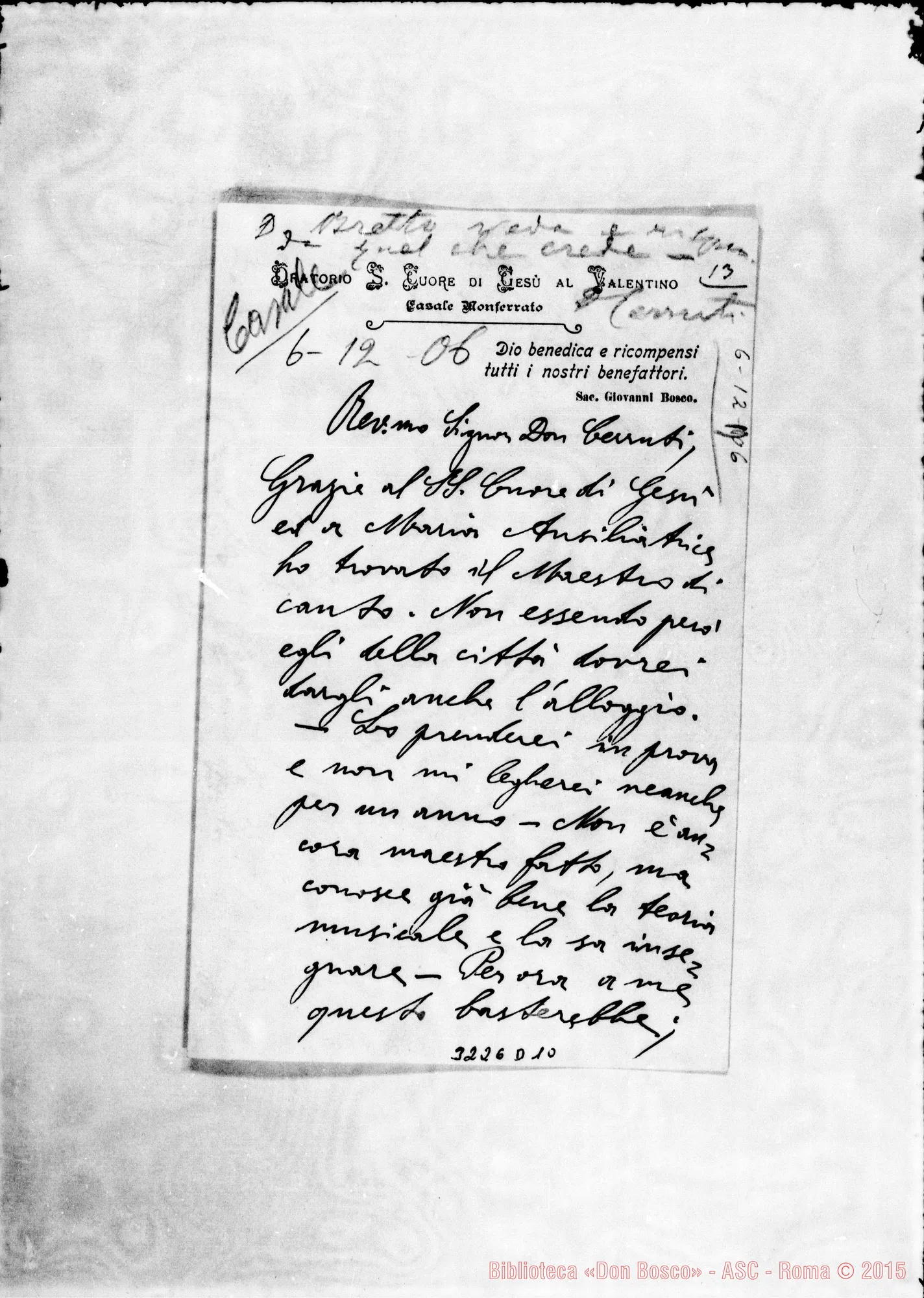 Fotogramma D 10 — Don Antonio Ferzero-Don Cerruti. Casale, 6-12-1906
