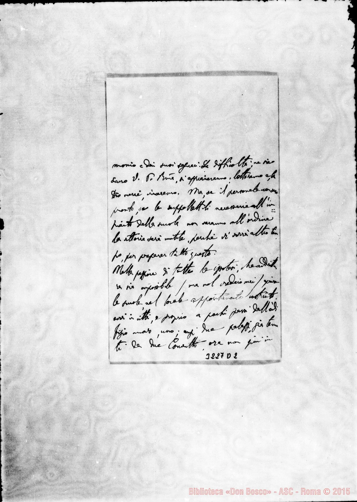 Fotogramma D 2 — Gennaro Cosenza-Don Rua. Caserta, 27-09-1895 Autogr. Rua