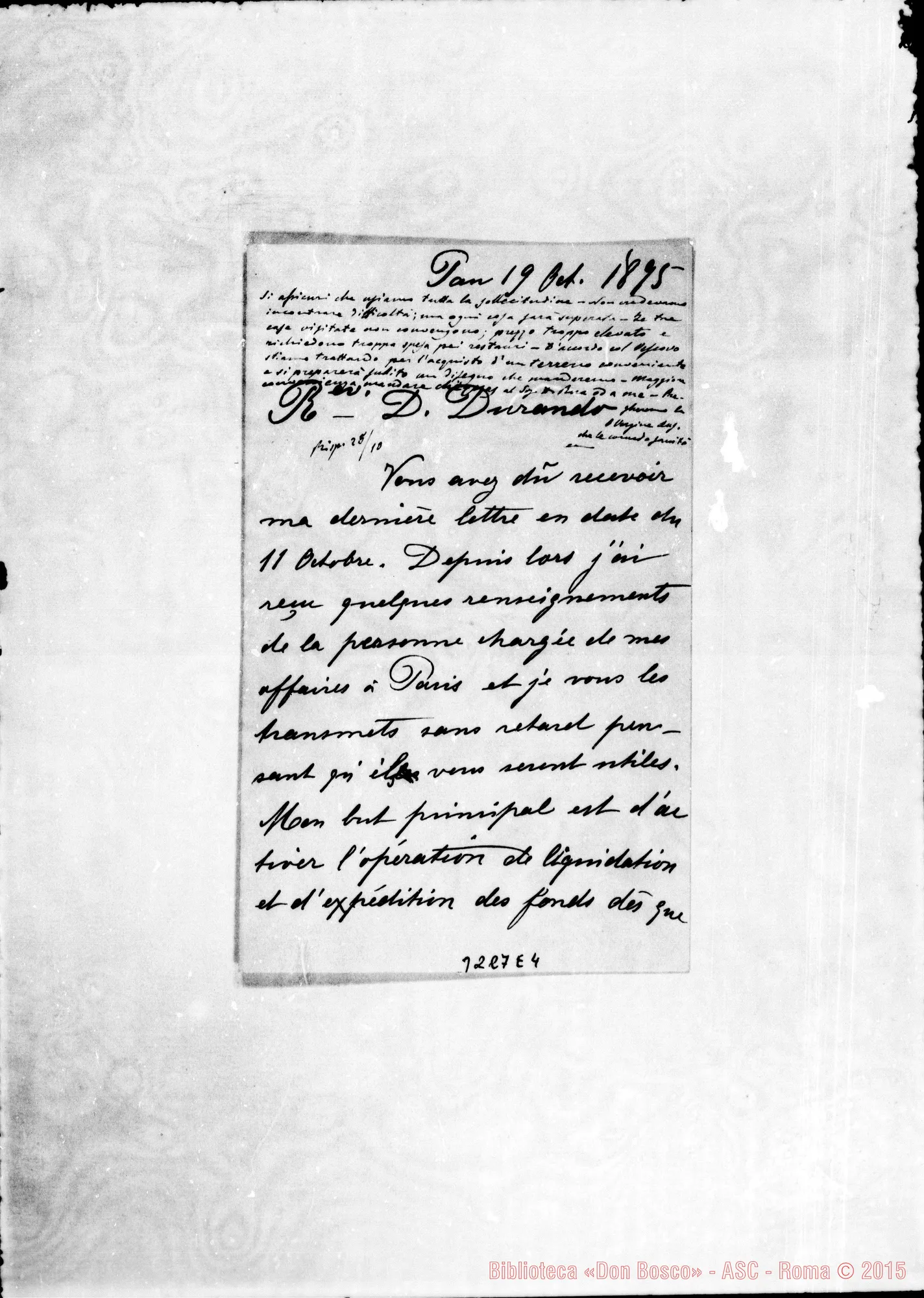 Fotogramma E 4 — M.lle Marie Lasserre-Don Durando. Pau, 19-10-1895