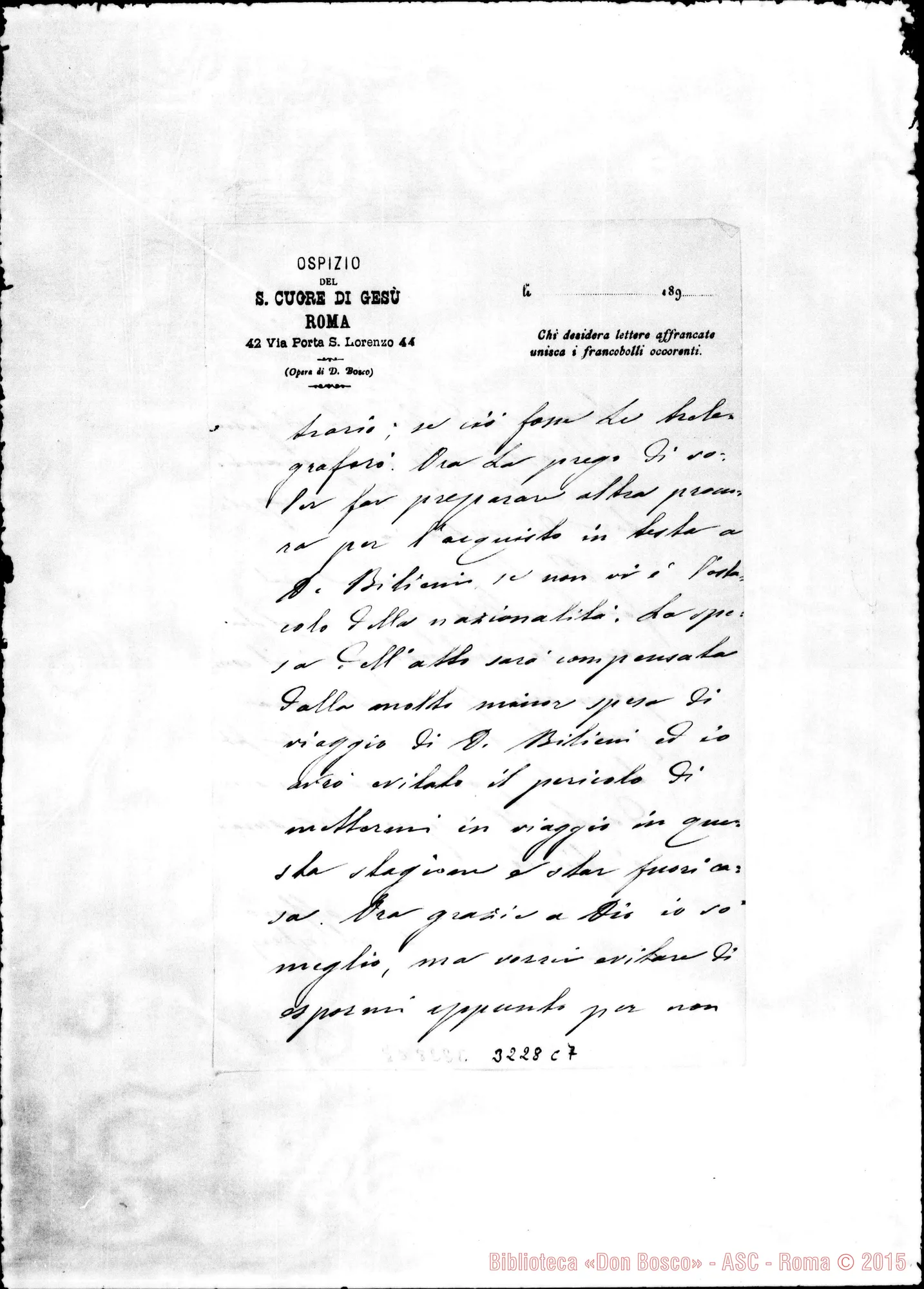 Fotogramma C 7 — Don Cagliero Cesare-Don Durando. Roma, 23-01-1896