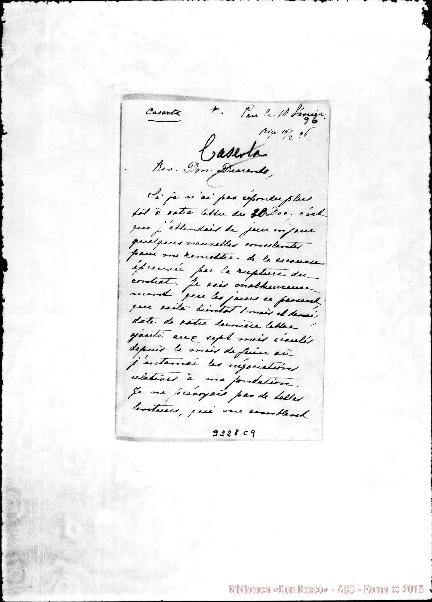Fotogramma C 9 — M.lle Marie Lasserre-Don Durando. Pau, 10-02-1896