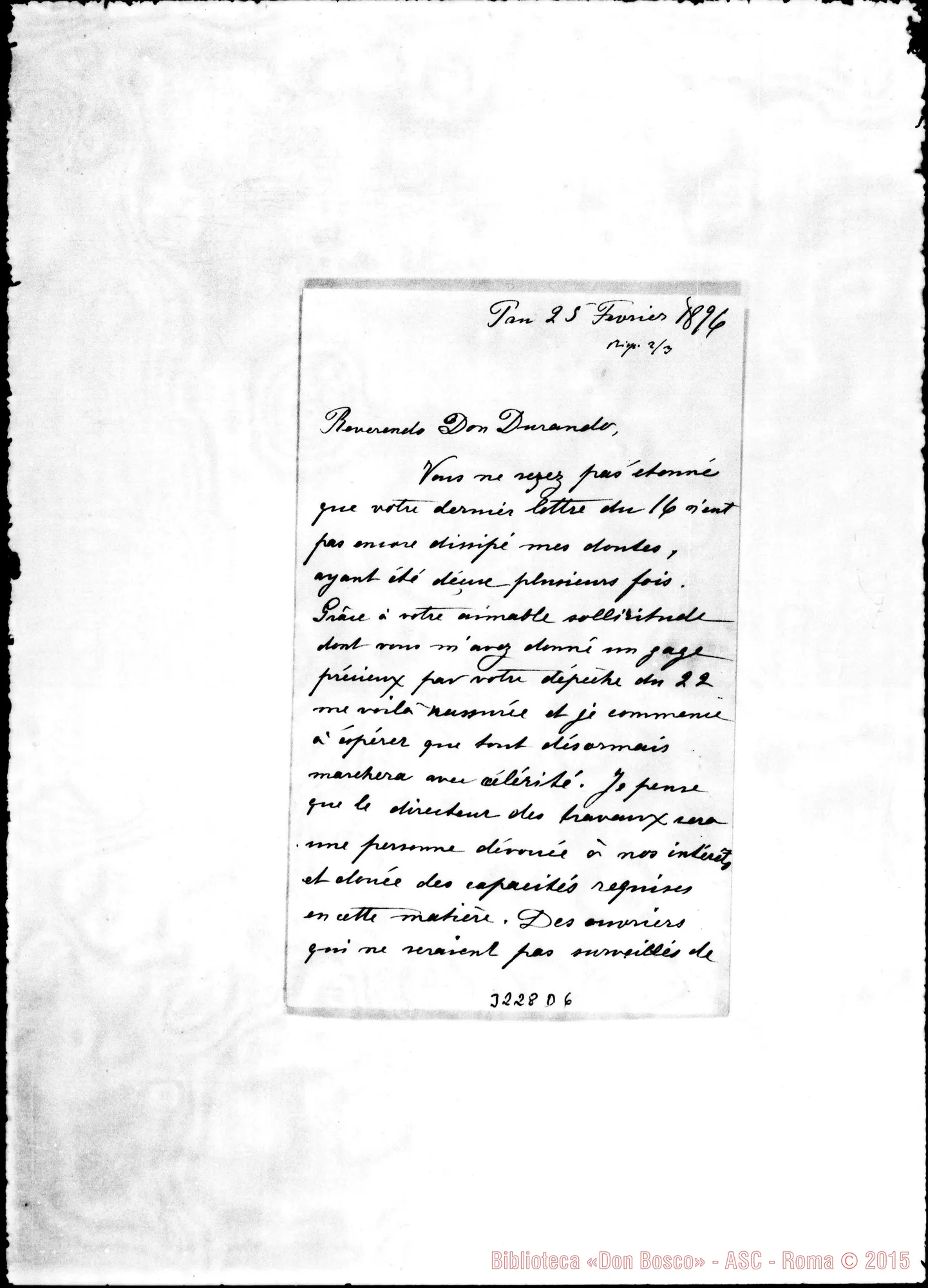 Fotogramma D 6 — M.lle Marie Lasserre-Don Durando. Pau, 25-02-1896