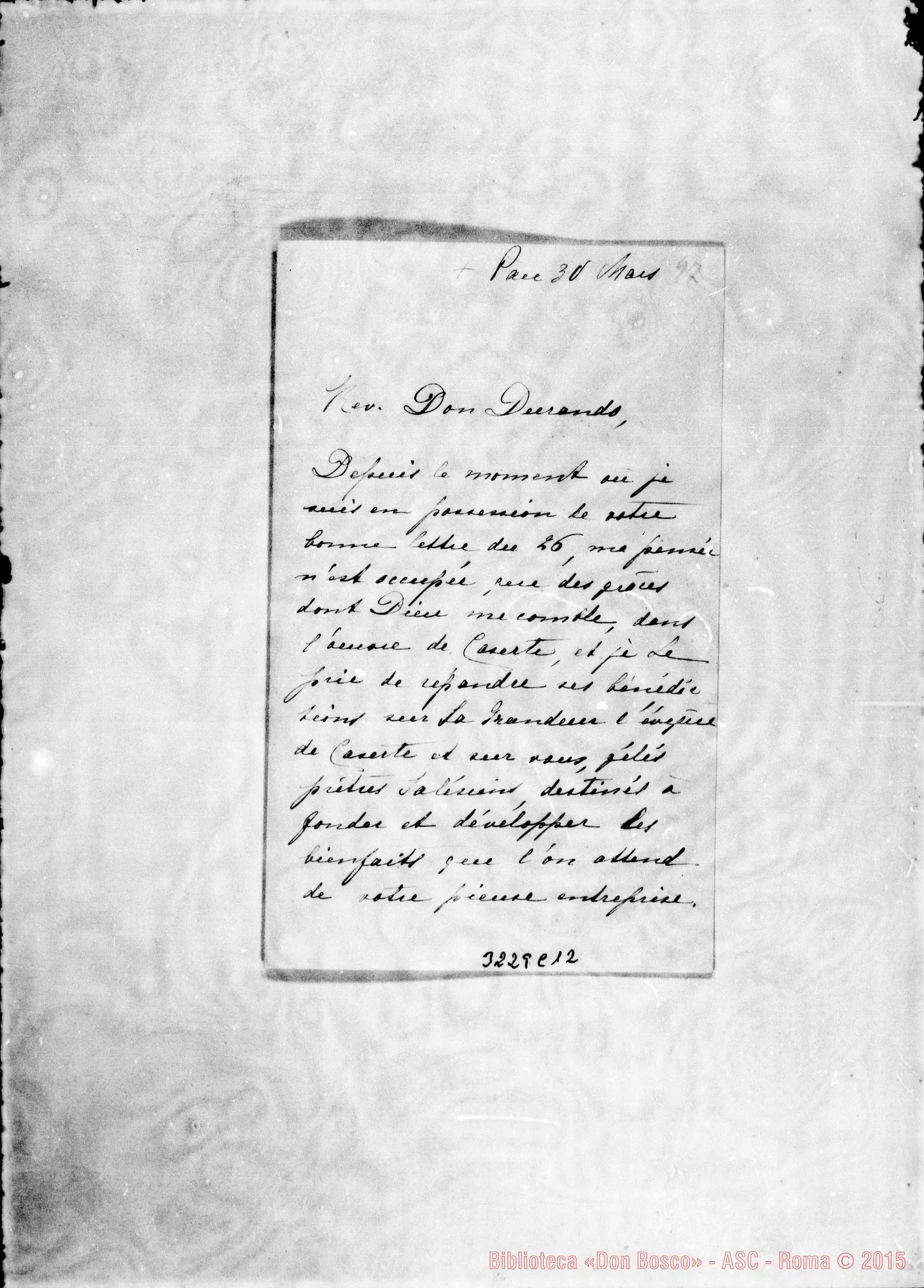 Fotogramma C 12 — M.lle Marie Lasserre-Don Durando. Pau, 30-03-1897