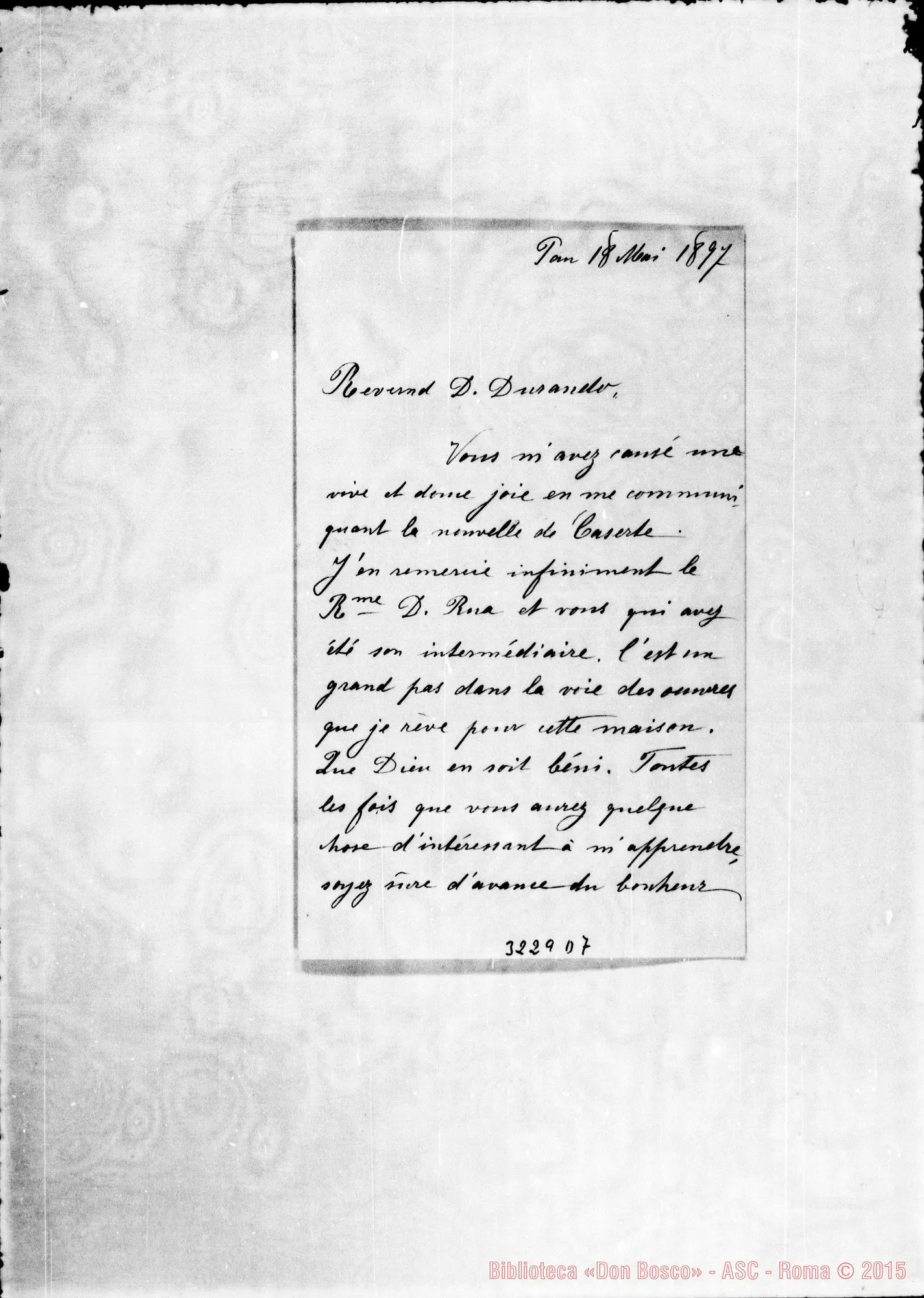 Fotogramma D 7 — M.lle Marie Lasserre-Don Durando. Pau, 18-05-1897
