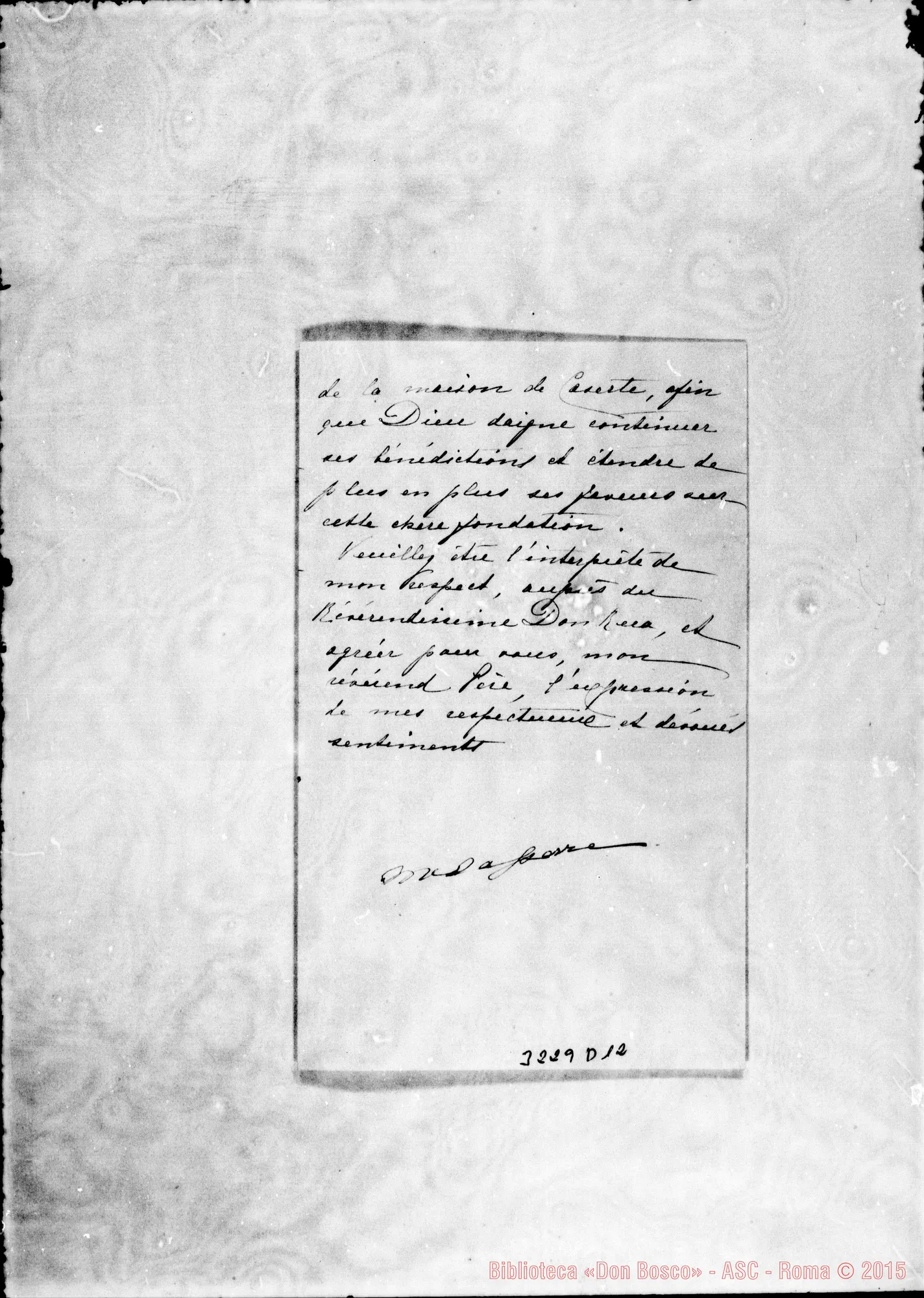 Fotogramma D 12 — M.lle Marie Lasserre-Don Durando. Pau, 18-06-1897