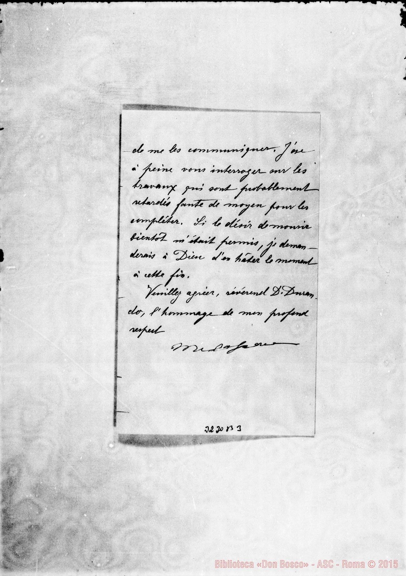 Fotogramma B 3 — M.lle Marie Lasserre-Don Durando. Pau, 6-04-1898