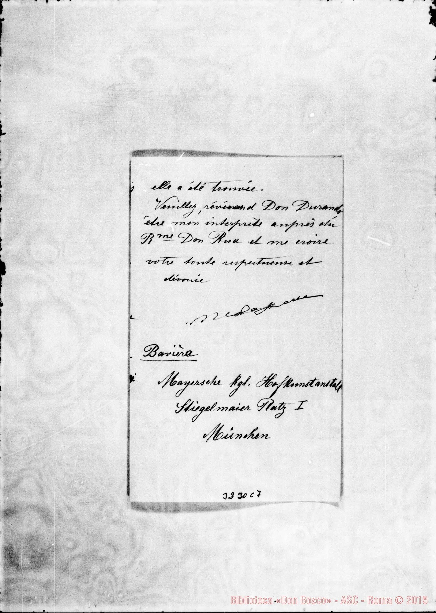 Fotogramma C 7 — M.lle Marie Lasserre-Don Durando. Pau, 28-10-1898